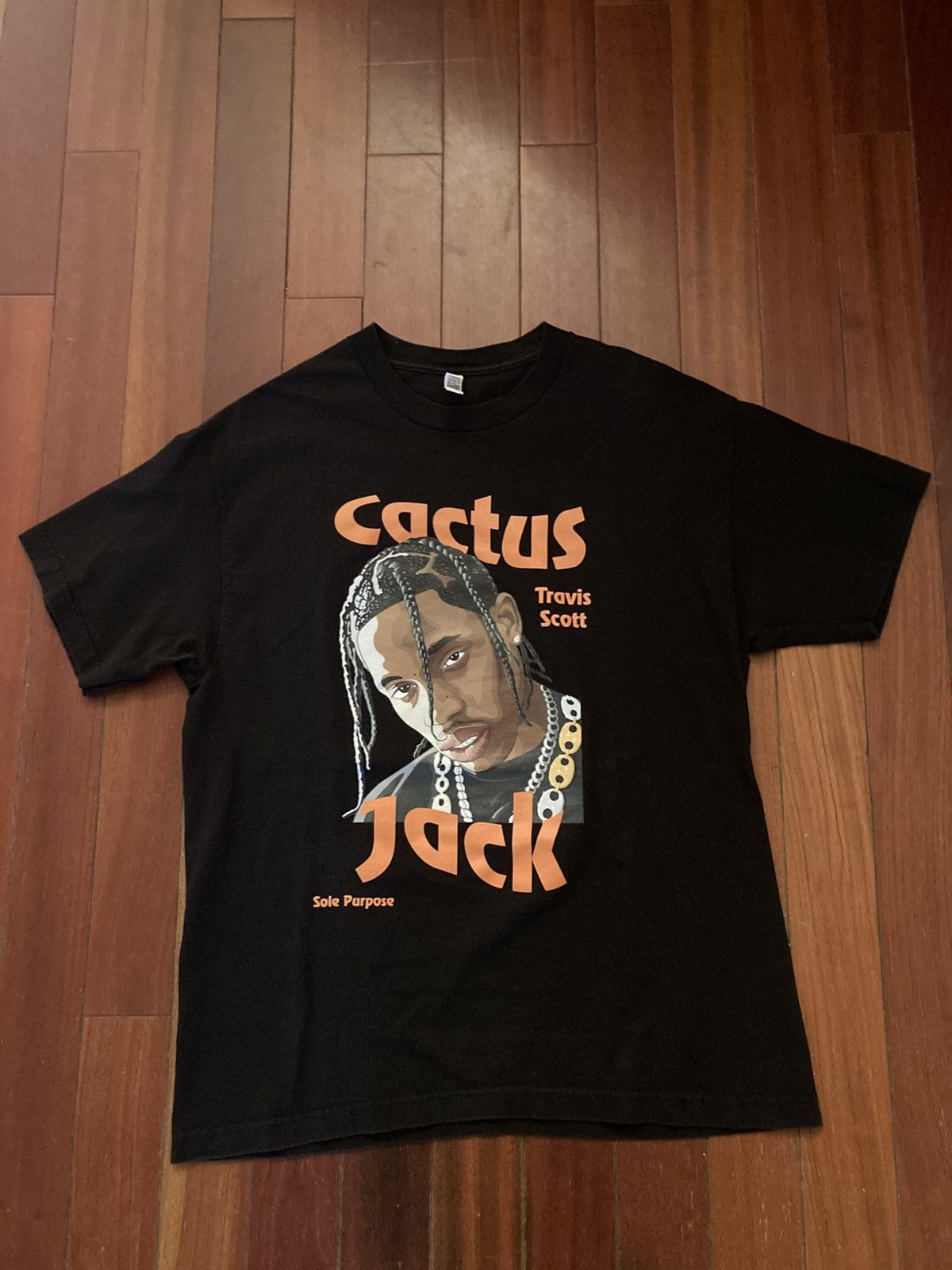 American Apparel × Designer Travis Scott Sole Purpose Cactus Jack Black T Shirt Size US L / EU 52-54 / 3 - 1 Thumbnail