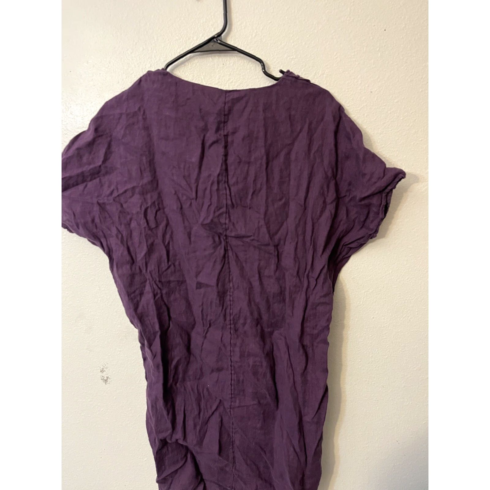 Vintage VINTAGE Chico's Linen Dress Mini Short Sleeve Kaftan Women Size 00 Purple Casual Size 24" / US 00 / IT 34 - 2 Thumbnail