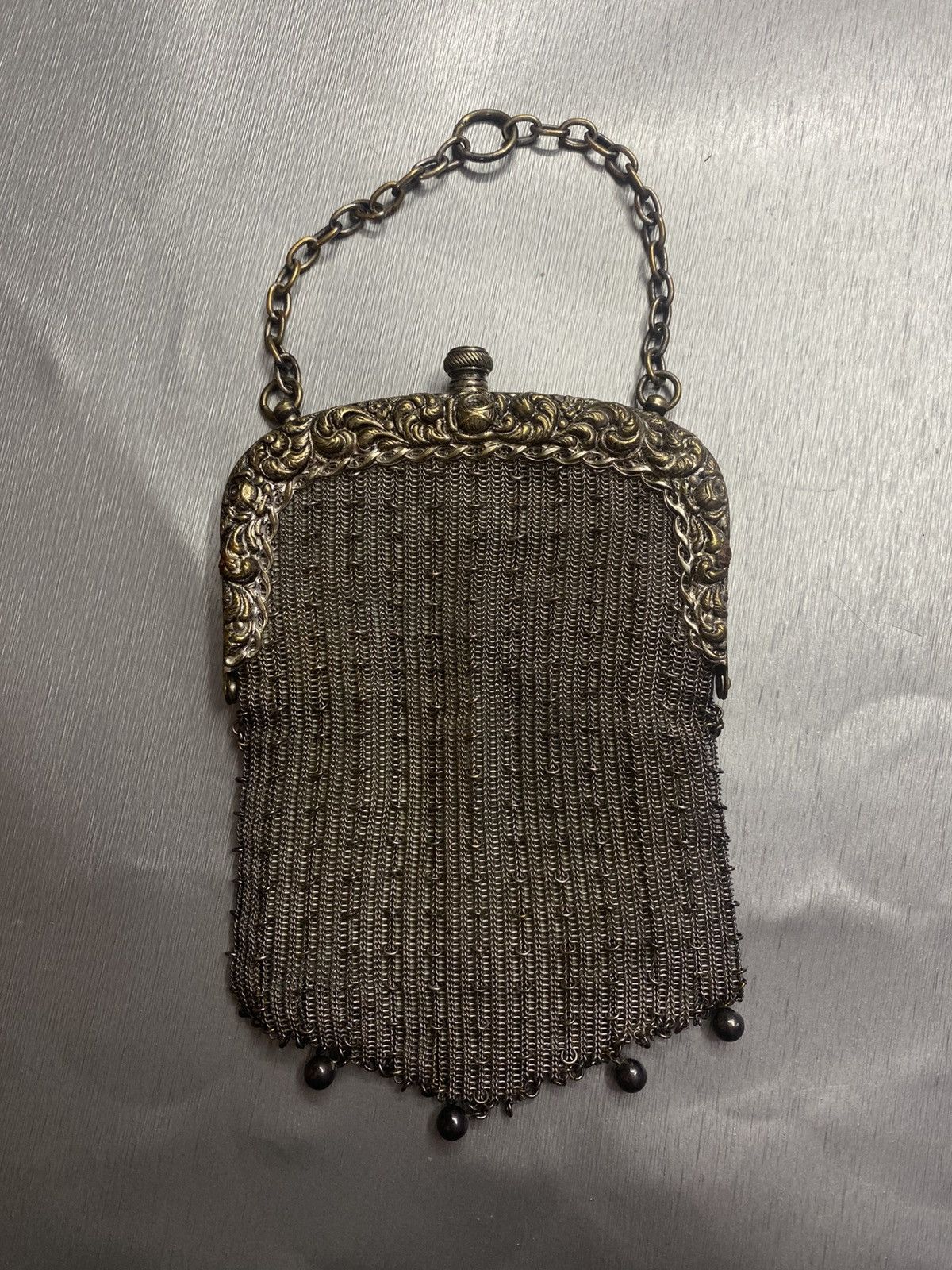 Antique Rivet Vintage Metal Mesh Wallet Antique Mesh Bag Size ONE SIZE - 2 Thumbnail