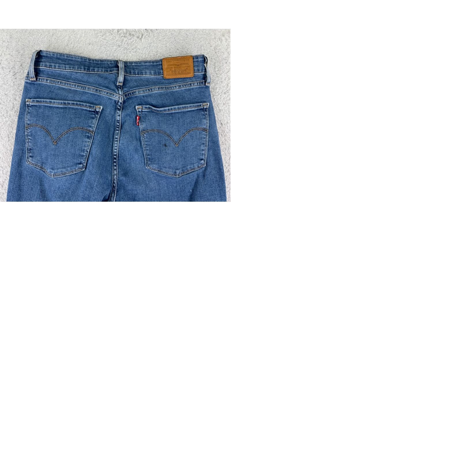 Levi's VINTAGE Levis Jeans Women 29 Blue Denim Skinny 700 Series Levi's High Rise Mid Rise Distressed Cotton Blend 5-Pocket Womens Jeans Blue Size 29" - 11 Thumbnail