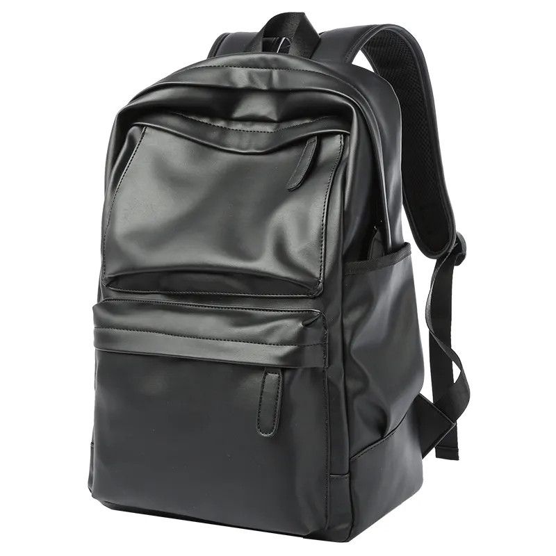 Leather waterproof faux leather backpack aesthetic Size ONE SIZE - 2 Thumbnail