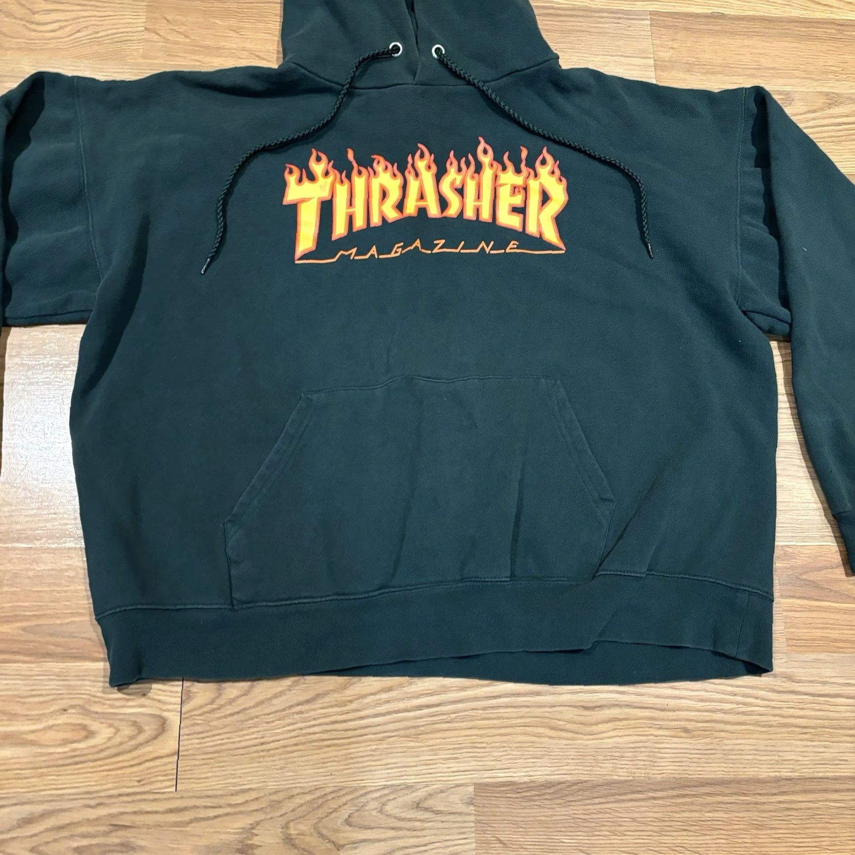 Thrasher VINTAGE Thrasher Pullover Hoodie Sweatshirt Forest Green Size M Men's Hooded Graphic Print 90s Grunge Nostalgia Sweatshirt Size US M / EU 48-50 / 2 - 3 Thumbnail
