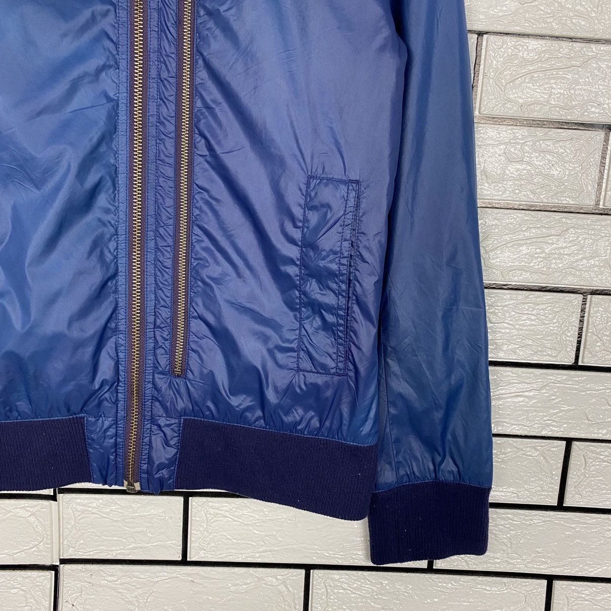 Issey Miyake 📌Vintage Biker Jacket Ships Jet Blue Japan Size US M / EU 48-50 / 2 - 6 Thumbnail