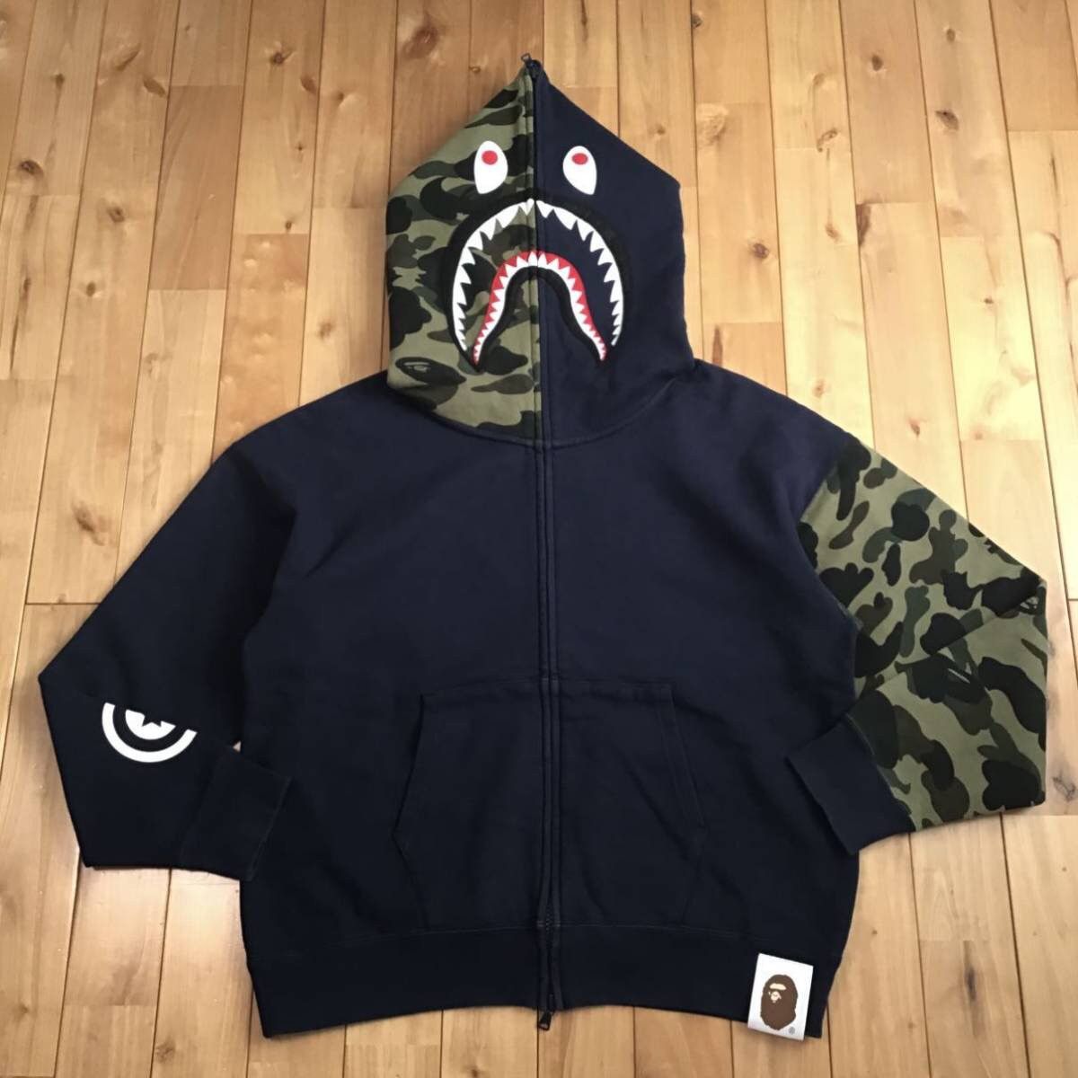 Bape BAPE VAN GOGH MUSEUM SHARK FULL ZIP HOODIE SAX | Grailed