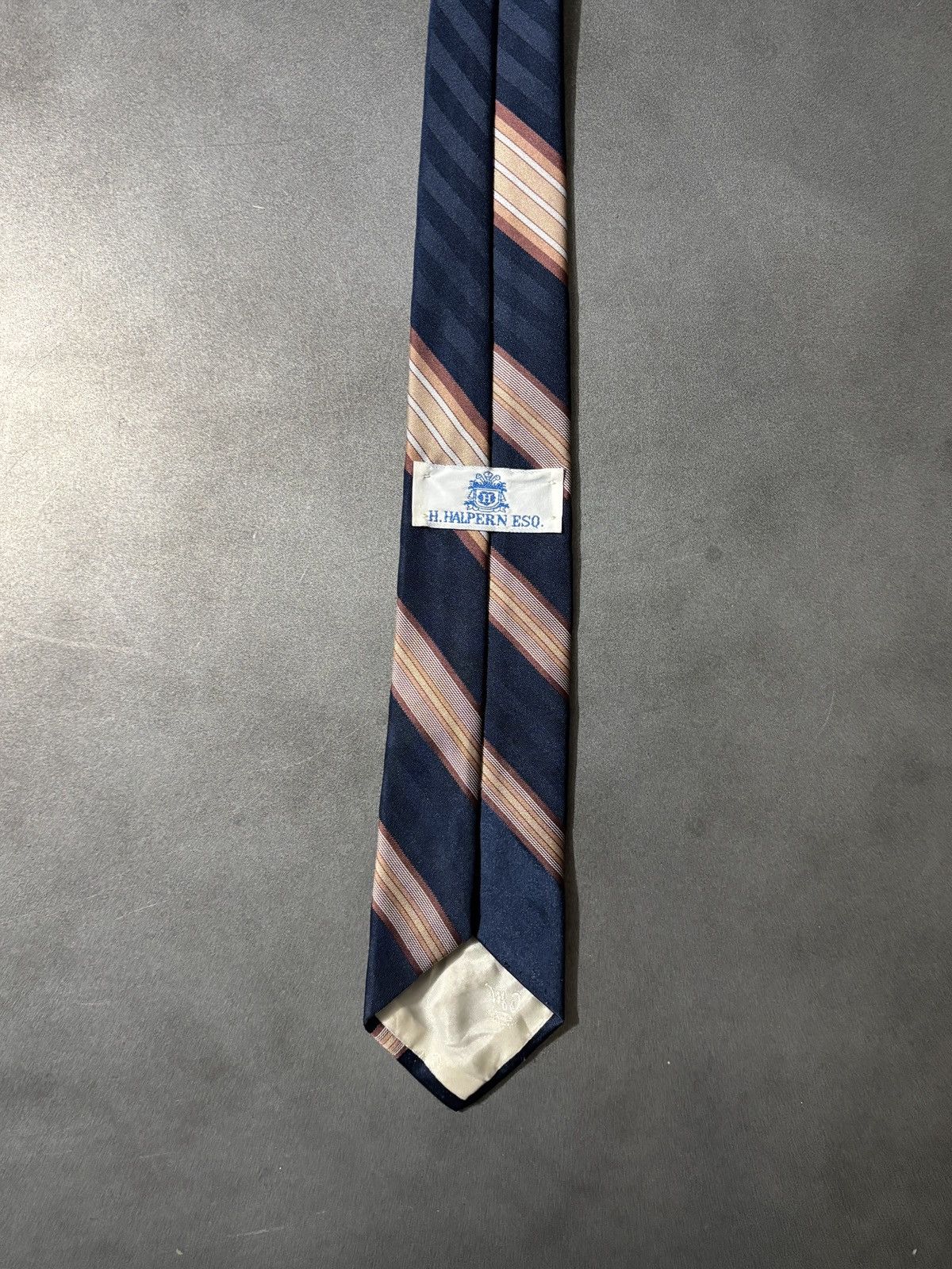 Vintage Vintage Striped Tie Embroidered Stripe Polyester Necktie Size ONE SIZE - 5 Thumbnail