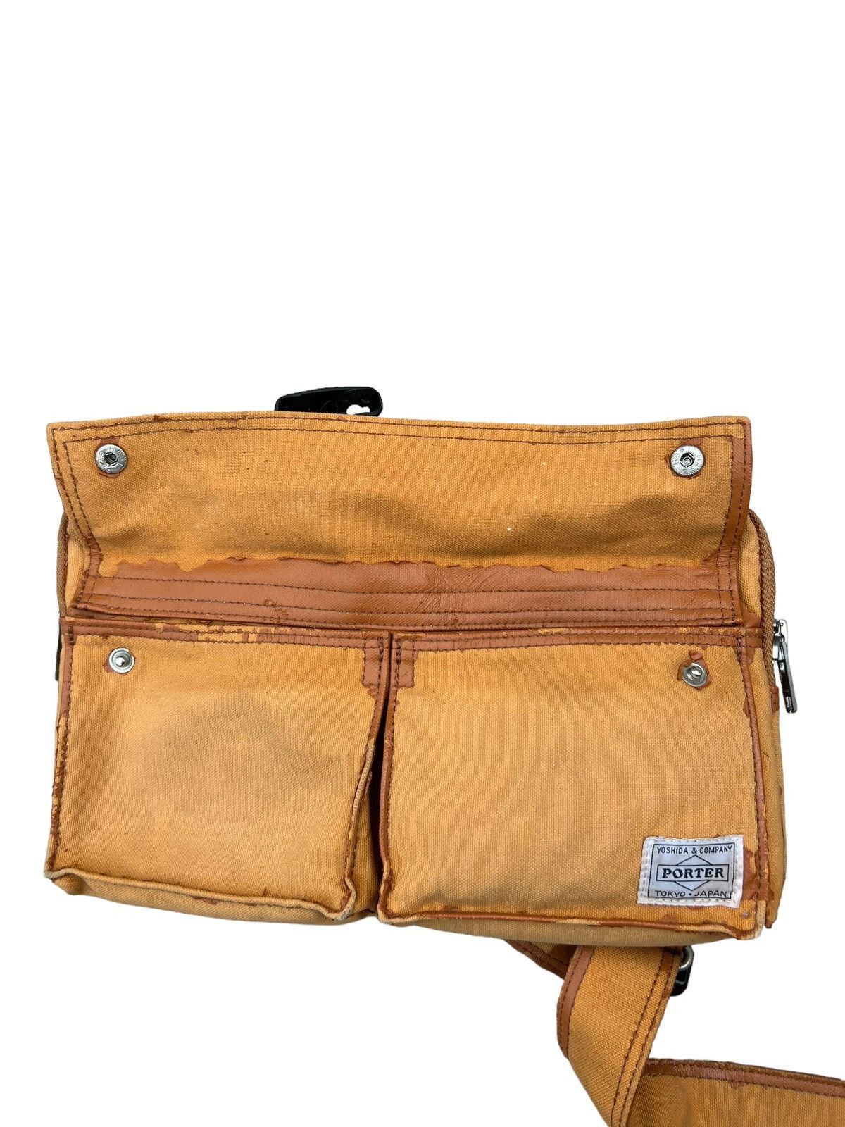 Porter Vintage Porter Yoshida Distress Coated PU Waist Bag Size ONE SIZE - 19 Thumbnail