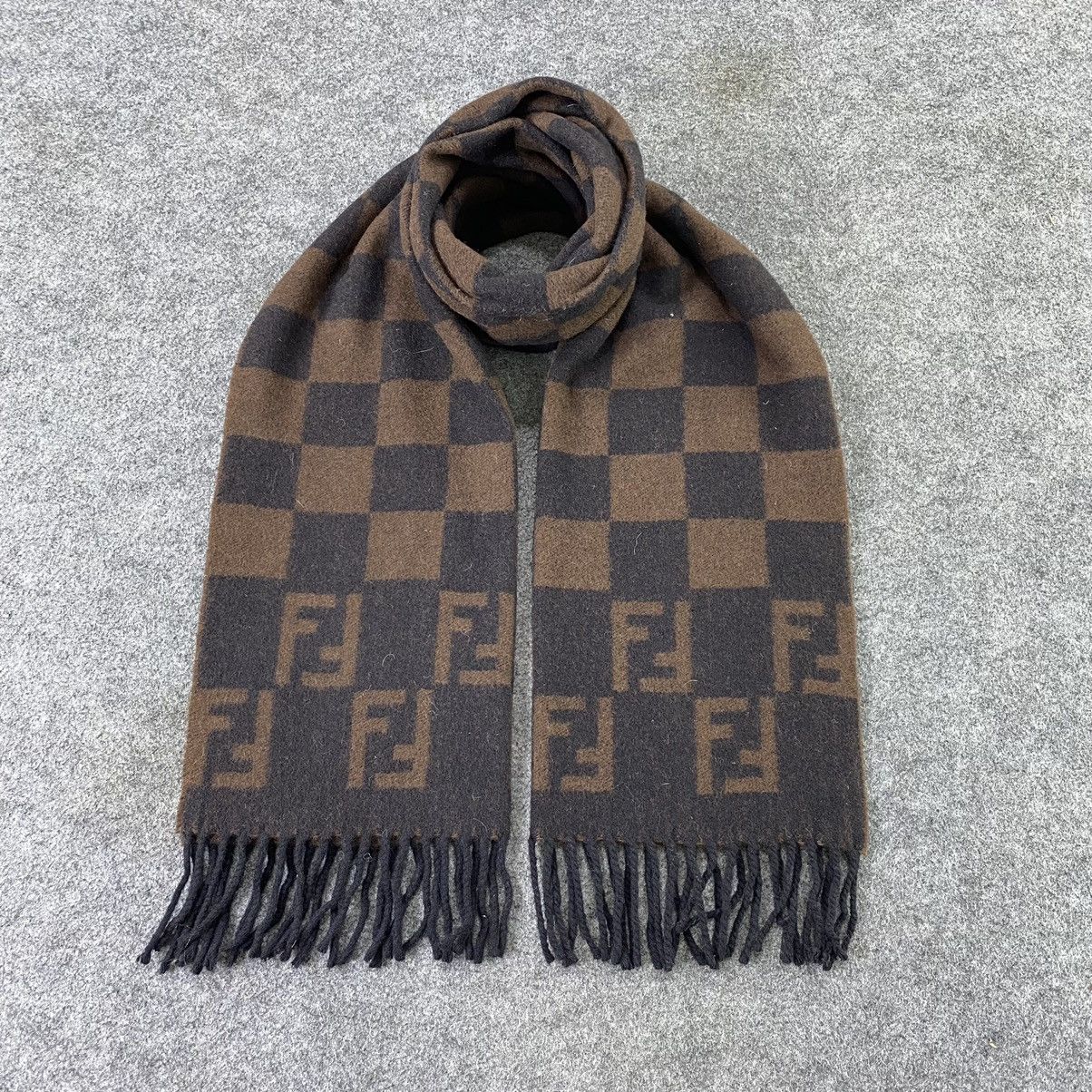 Fendi × Vintage Fendi Wool Scarf / Muffler / Neckwear - T1409 Size ONE SIZE - 1 Thumbnail