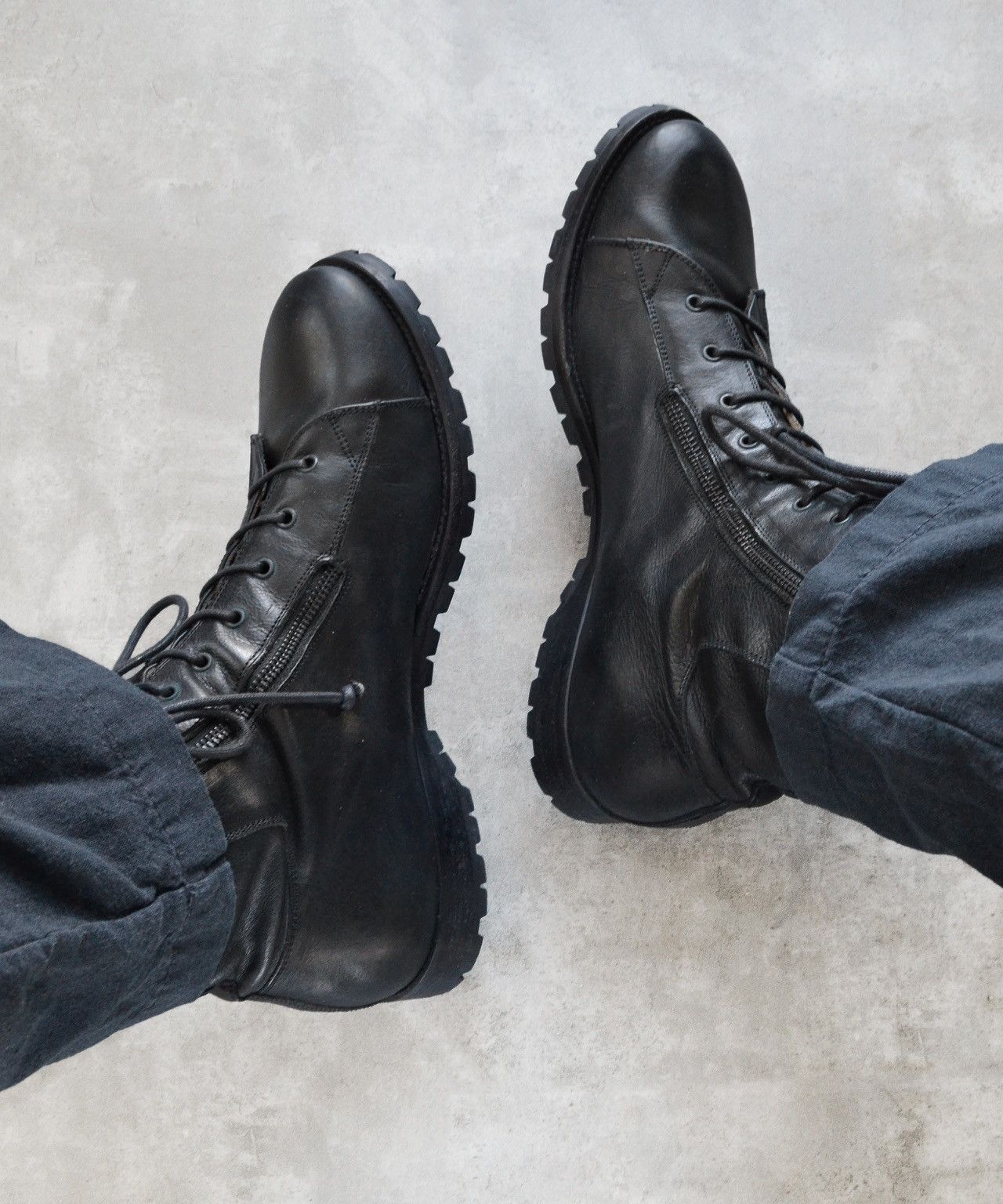 Alexander McQueen ALEXANDER MCQUEEN Boots Ankle Shoes Leather Zip Black 45 Size US 12 / EU 45 - 5 Thumbnail