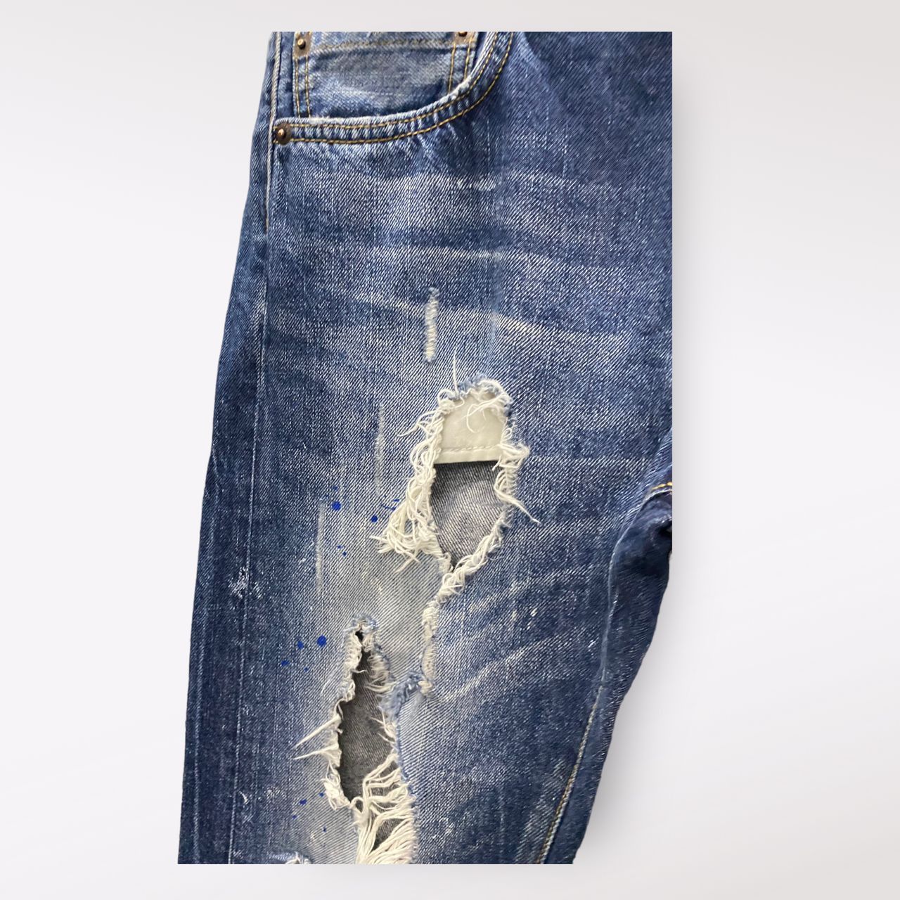 If Six Was Nine 💥BEST OFFER💥VALMAN JEANS DOT COLOUR RAPPER DENIM Size US 31 - 9 Thumbnail