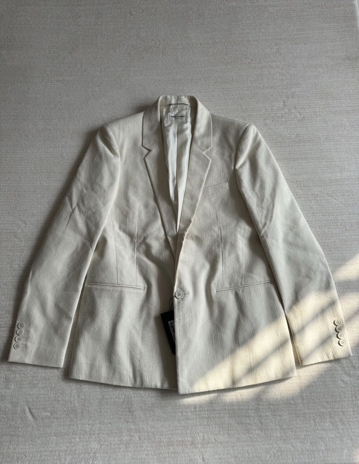 Saint Laurent Paris × Yves Saint Laurent Saint Laurent Men's Noble Young Master White Suit2412- Size 50S - 3 Thumbnail