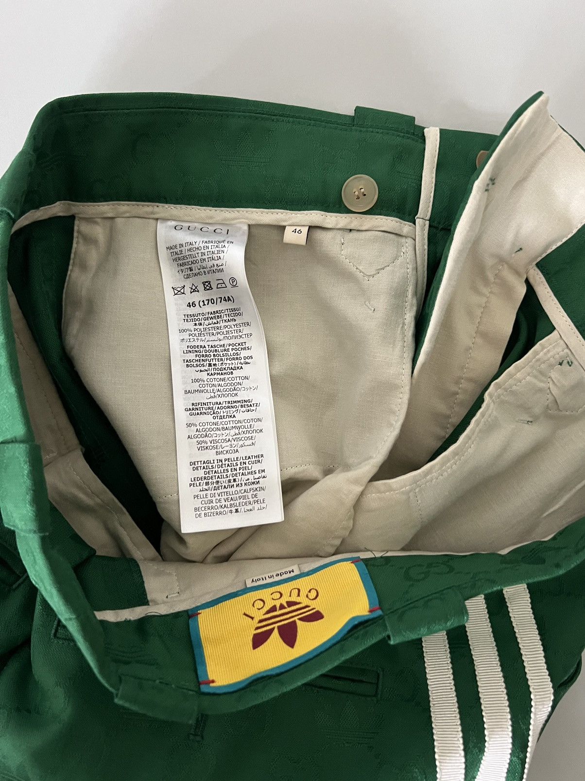 Adidas × Gucci Adidas Gucci Monogram Pants in Green Size US 30 / EU 46 - 14 Thumbnail