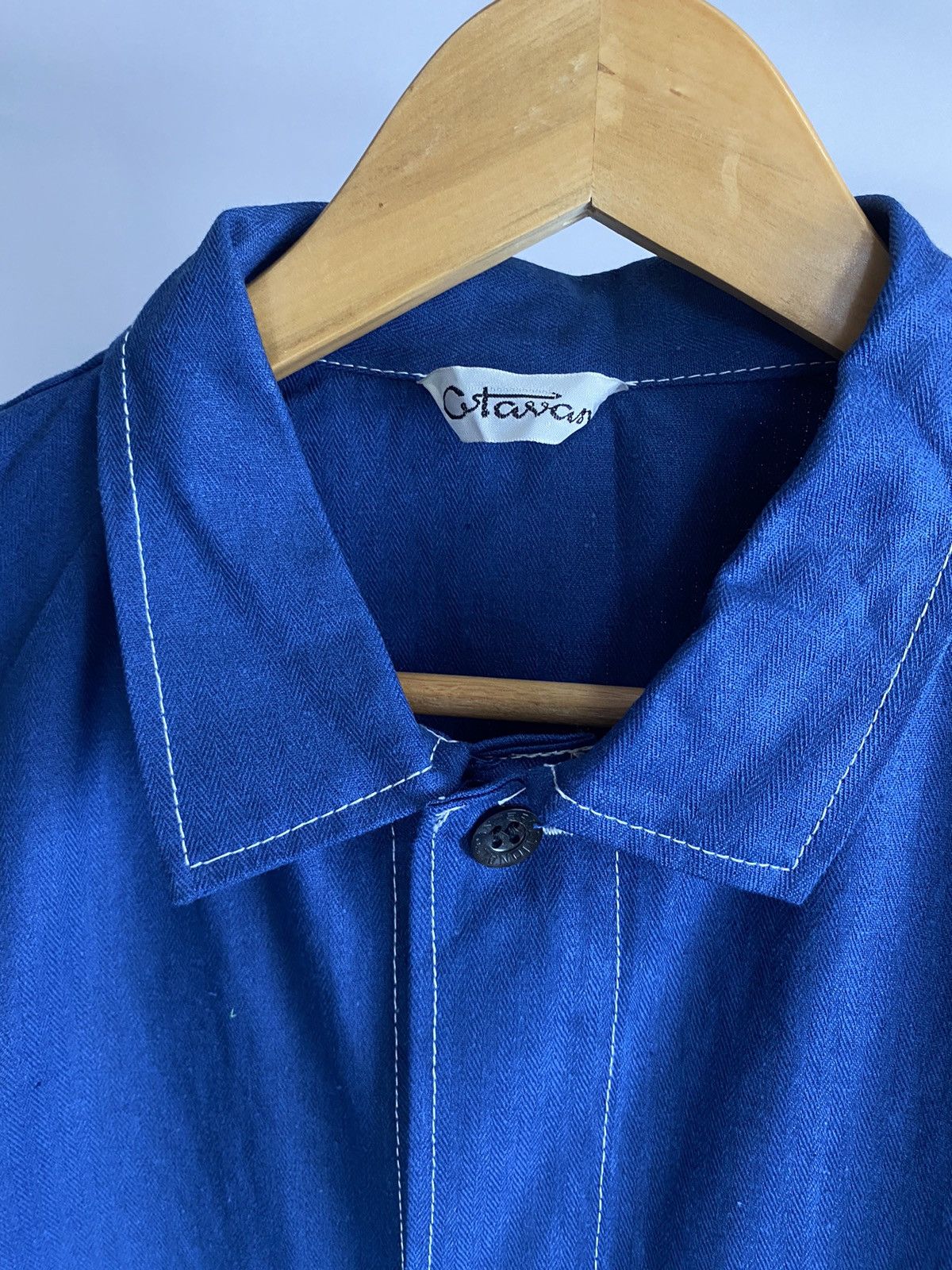 Le Laboureur × Vintage Otavan Vintage Work Jacket –Deadstock Blue – Made in Finland Size US L / EU 52-54 / 3 - 5 Thumbnail