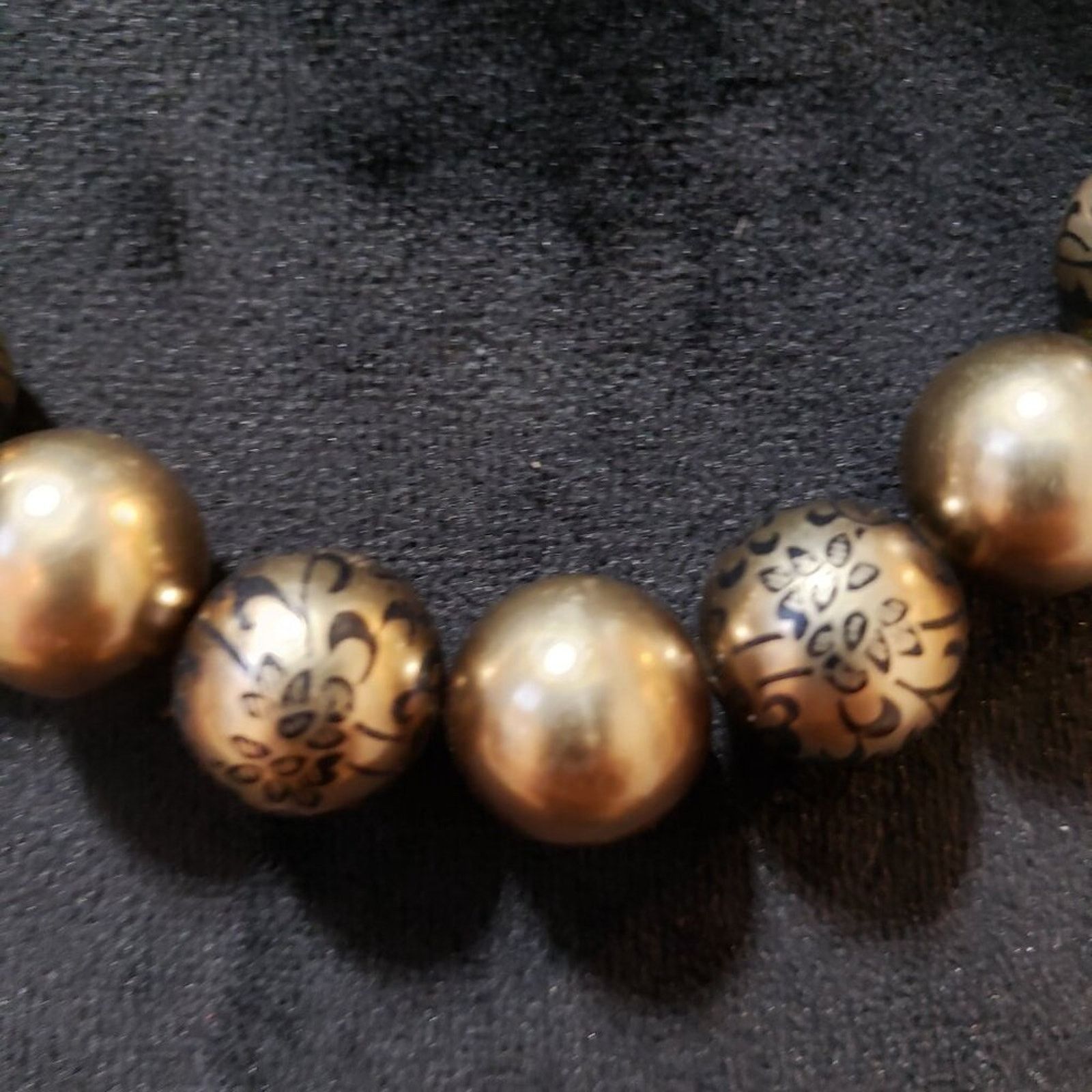 Vintage Vintage Womens Fashion Napier Golden Ball Runway Necklace Size ONE SIZE - 3 Thumbnail