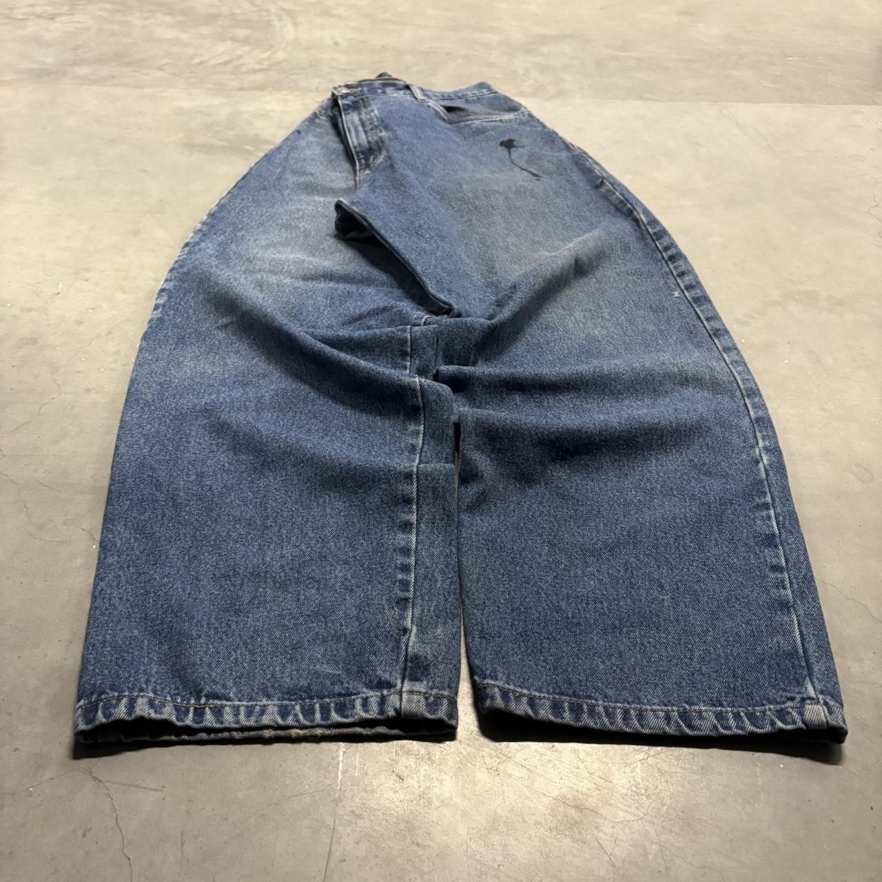 Perry Ellis × Vintage Crazy Vintage Y2K/2000s Super Baggy Perry Ellis Medium Wash Denim Jeans! Size US 38 / EU 54 - 3 Thumbnail