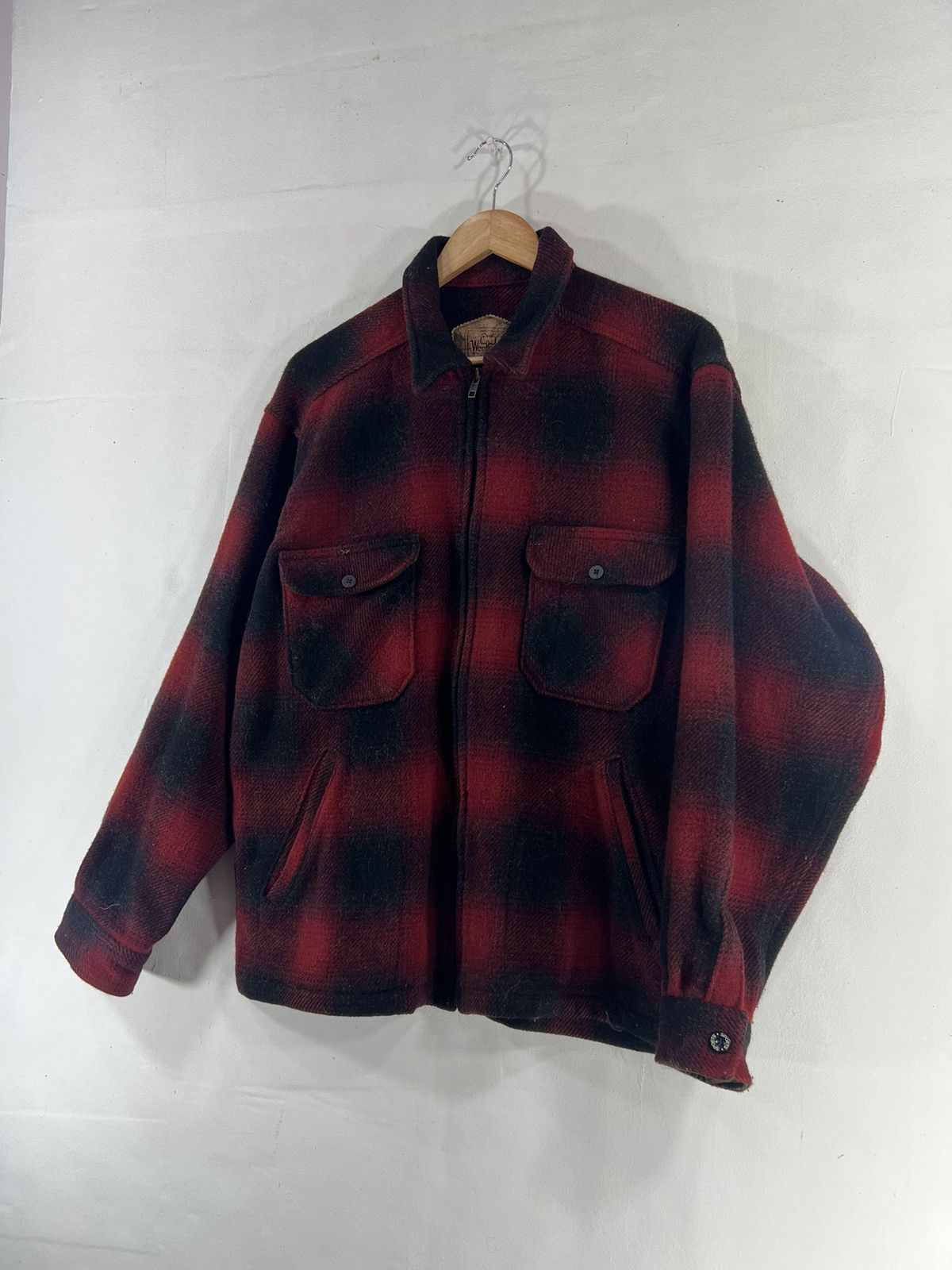 Woolrich Woolen Mills Vintage Wool Woolrich Full Zipper Jacket Size US L / EU 52-54 / 3 - 6 Thumbnail