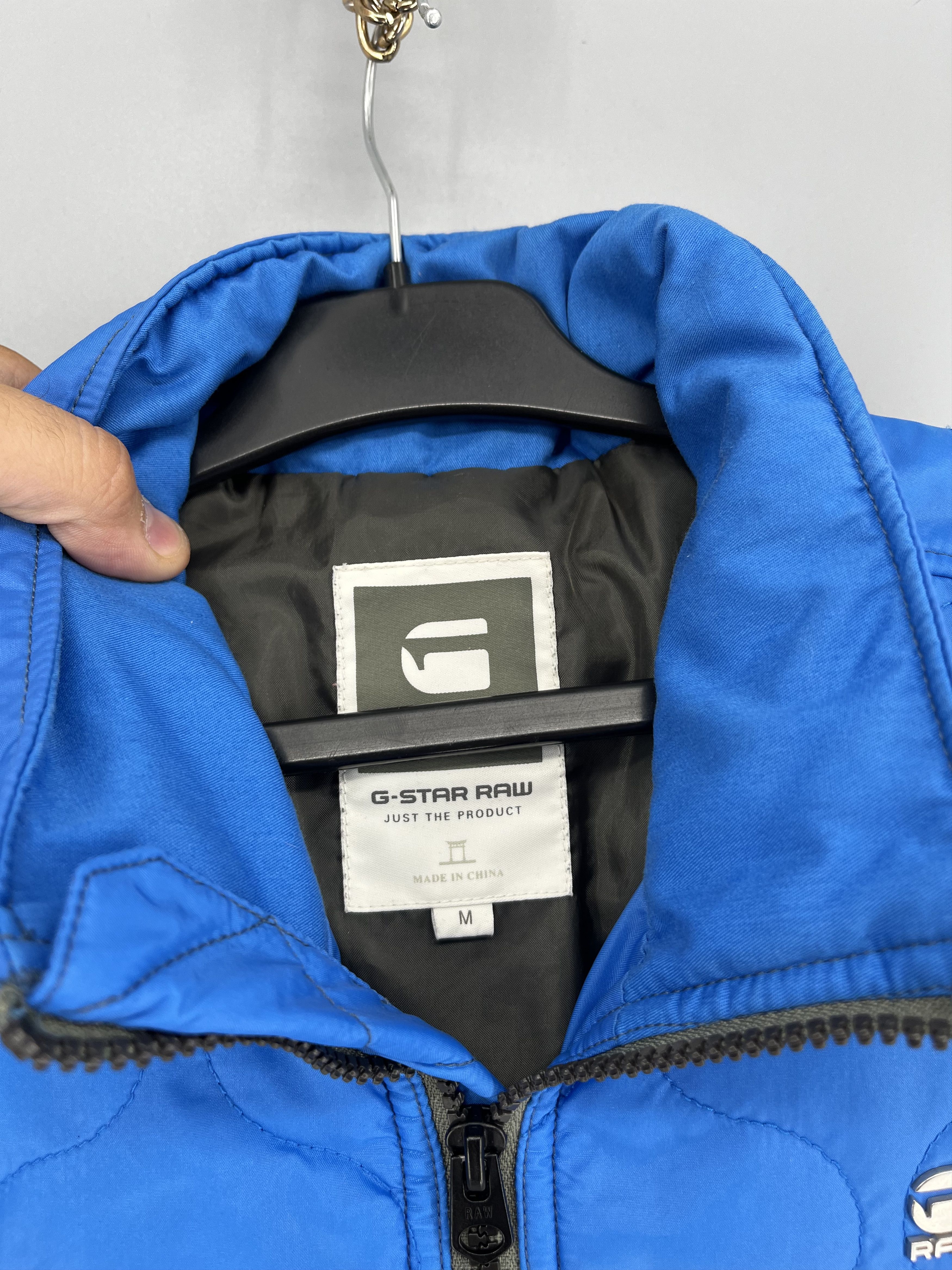 Raw State G-Star RAW Blue Quilted Zip Jacket Men’s Size US M / EU 48-50 / 2 - 8 Thumbnail