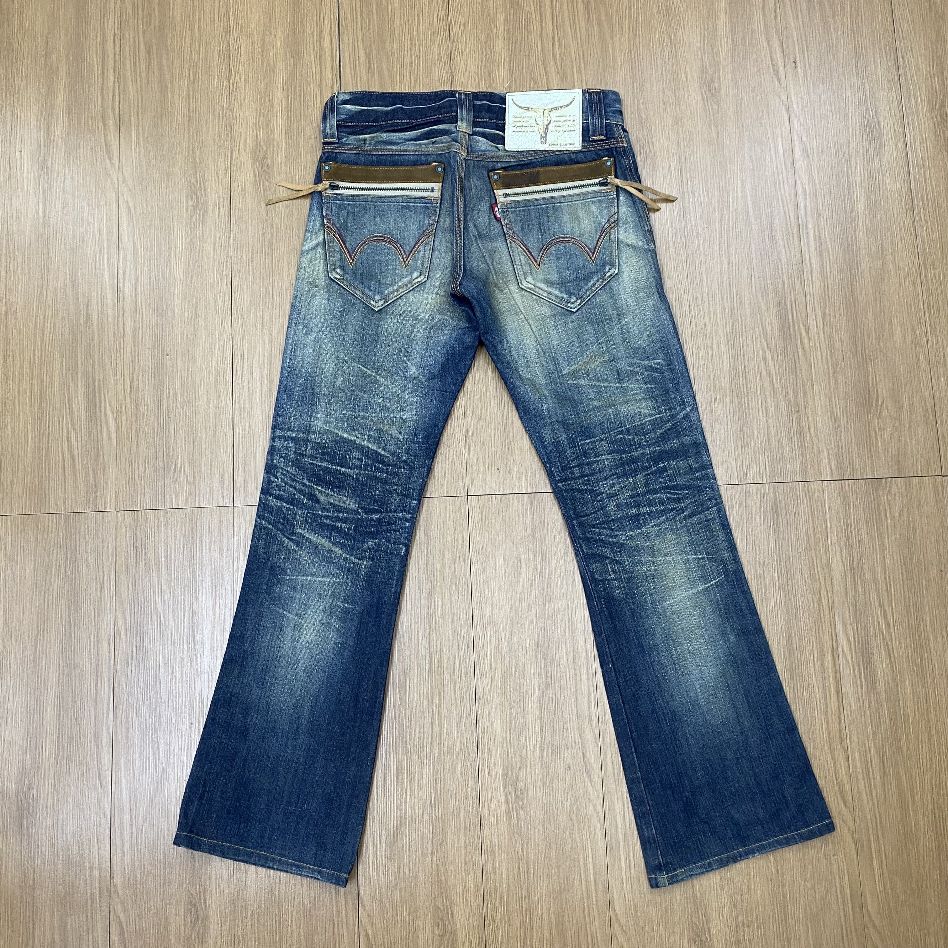 Edwin × Vintage Vintage Edwin Blue Trip Jeans Flare Denim CD163 Size US 28 / EU 44 - 2 Thumbnail