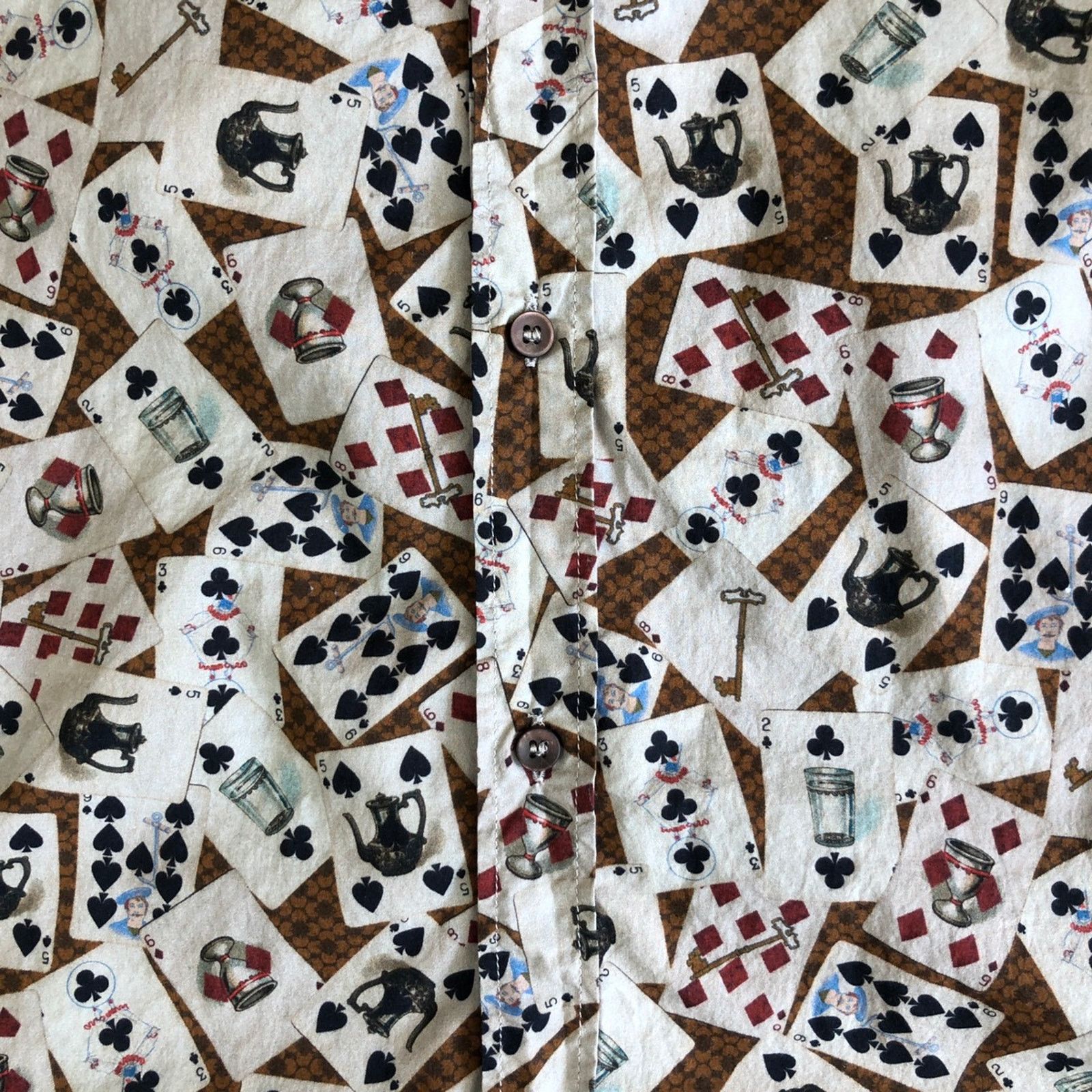 Dolce & Gabbana Dolce & Gabbana Playing Cards Logo Shirt Size US S / EU 44-46 / 1 - 6 Thumbnail