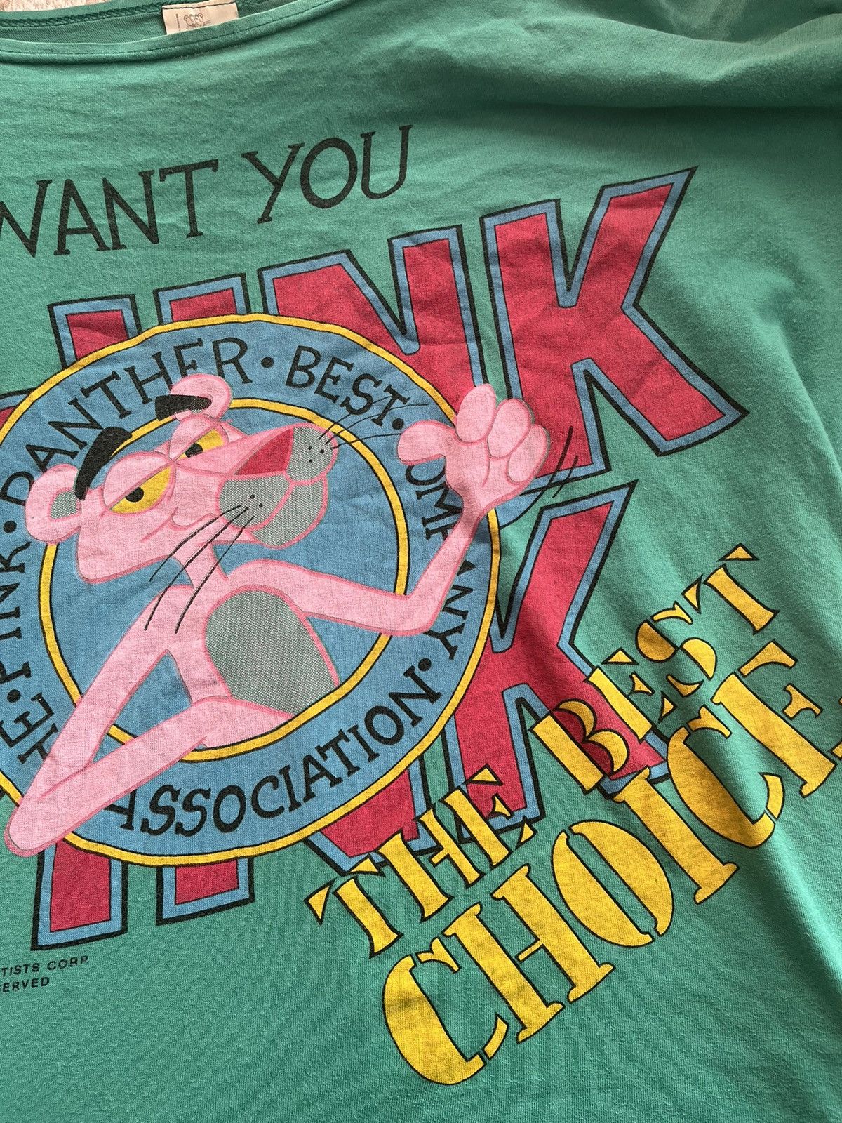 Vintage VINTAGE 1987 PINK PANTHER TSHIRT Size US L / EU 52-54 / 3 - 6 Thumbnail