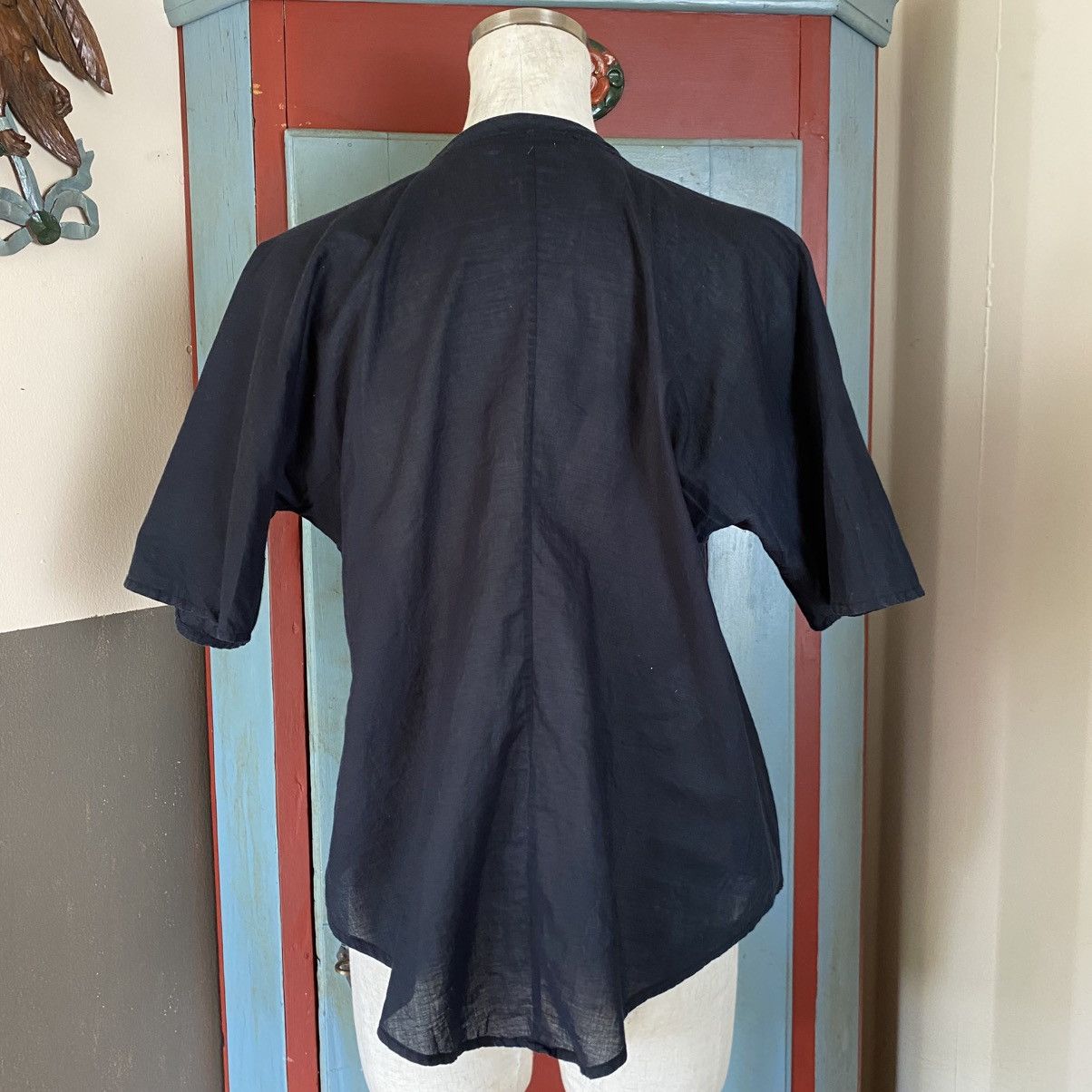 See by Chloe SEE BY CHLOẺ Navy Ruffled Tie-Front Blouse Size S / US 4 / IT 40 - 2 Thumbnail