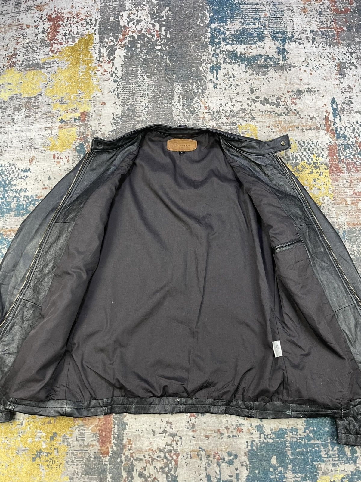 JACKROSE Jackrose Black Leather Half Belted Rider Jacket Size US S / EU 44-46 / 1 - 7 Thumbnail