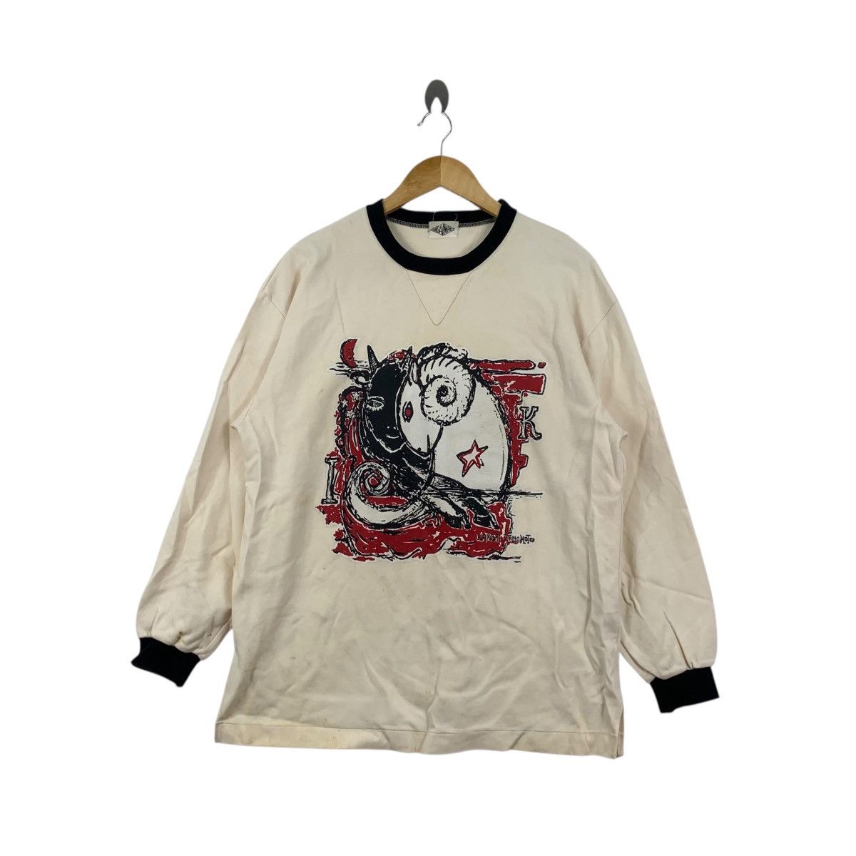 Kansai Yamamoto Vintage 80’ KANSAI YAMAMOTO IMPACT Devil Sheep Sweatshirt Size M / US 6-8 / IT 42-44 - 1 Thumbnail