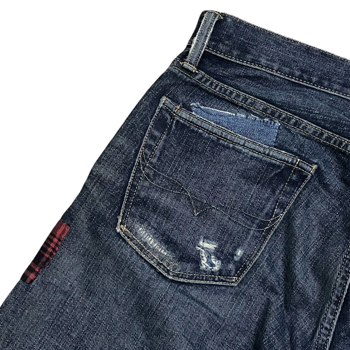 Polo Ralph Lauren Polo Ralph Lauren Patchwork Distressed Selvedge Denim Jeans Size US 30 / EU 46 - 9 Thumbnail