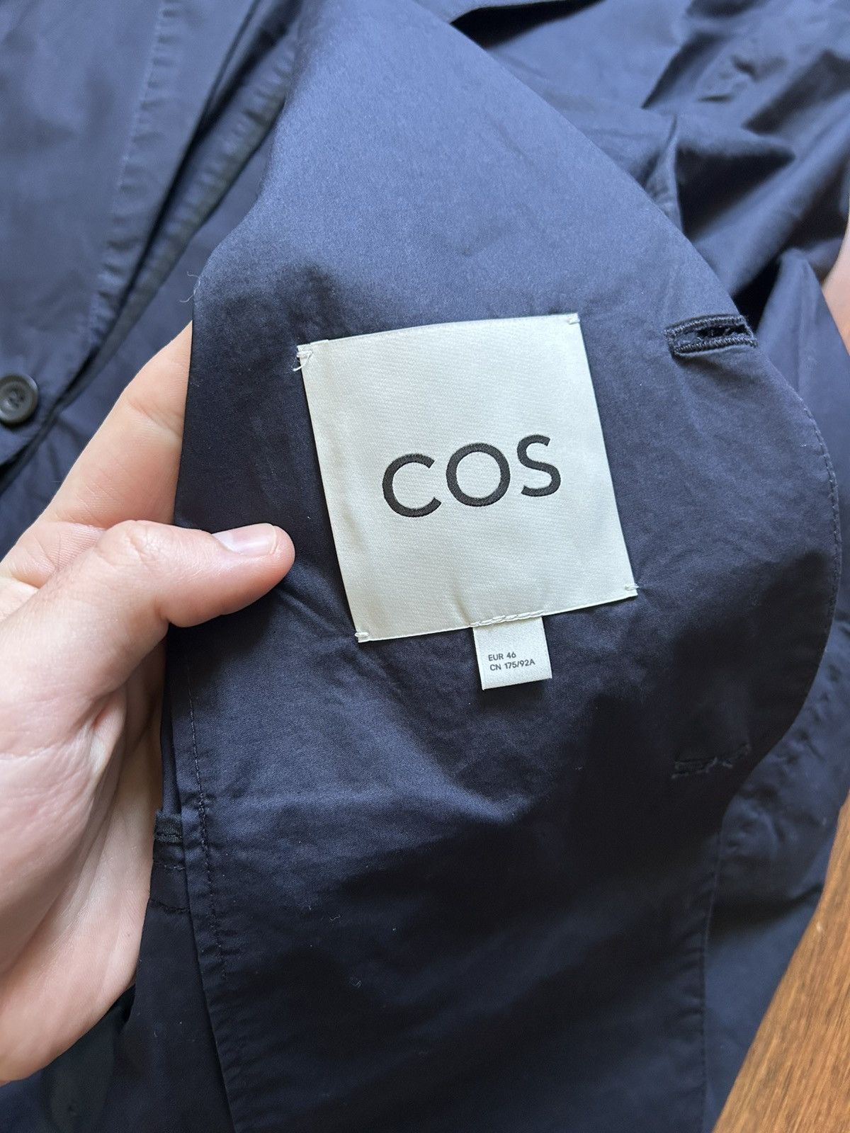 Cos COS Solid Style Men’s Blazer Classic Fit Two Button Size 46 Size 46R - 5 Thumbnail