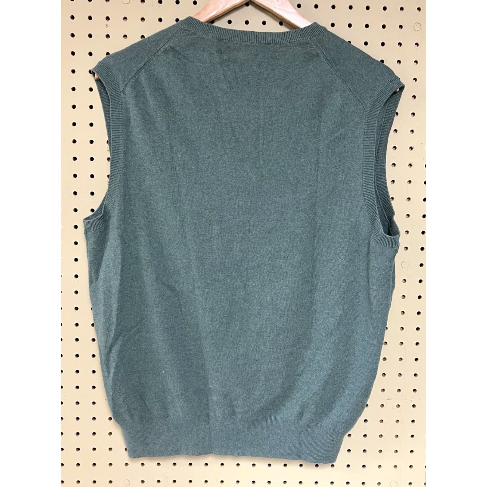 Polo Ralph Lauren VINTAGE Polo Ralph Lauren Sweater Vest Shirt Mens L Cotton Green V-Neck Pima Vest Polo Ralph Lauren Pony Size US L / EU 52-54 / 3 - 2 Thumbnail