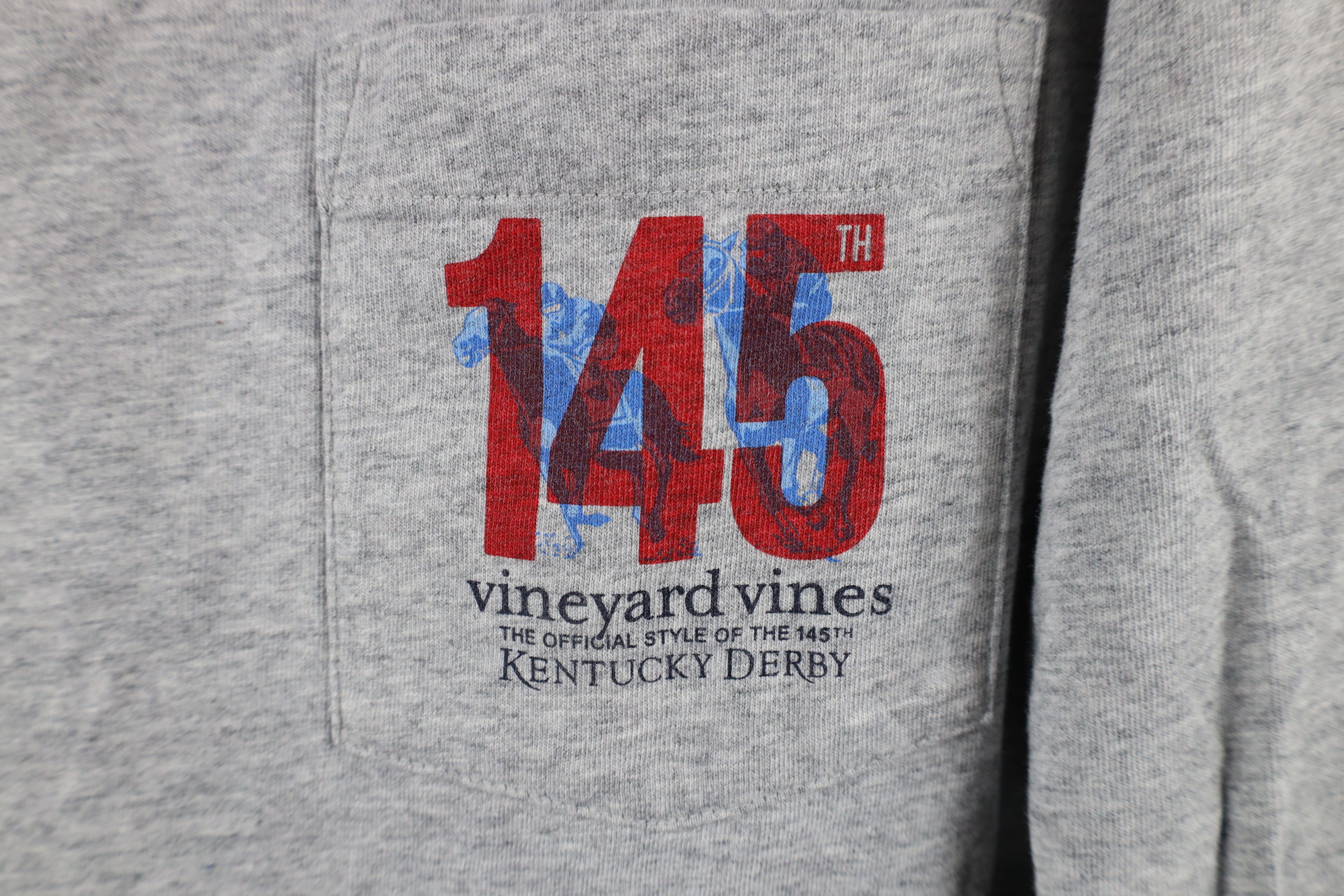 Vineyard Vines × Vintage Vineyard Vines Derby Long Sleeve Pocket T-Shirt Gray Size US M / EU 48-50 / 2 - 4 Thumbnail