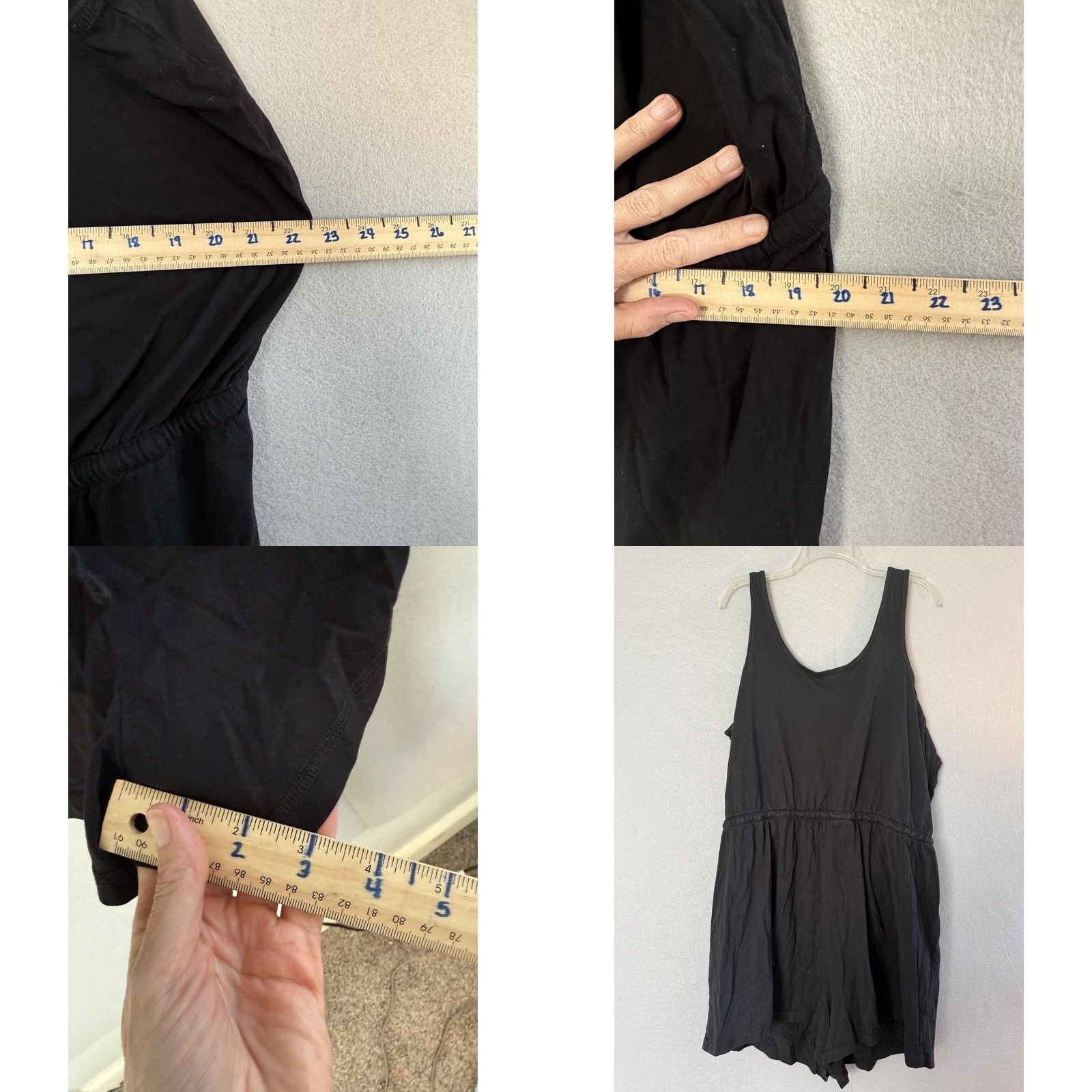 Torrid Super Soft by Torrid Romper Womens 3 Black Cami Sleep One Piece Drawstring Size 26" / US 2 / IT 38 - 8 Thumbnail