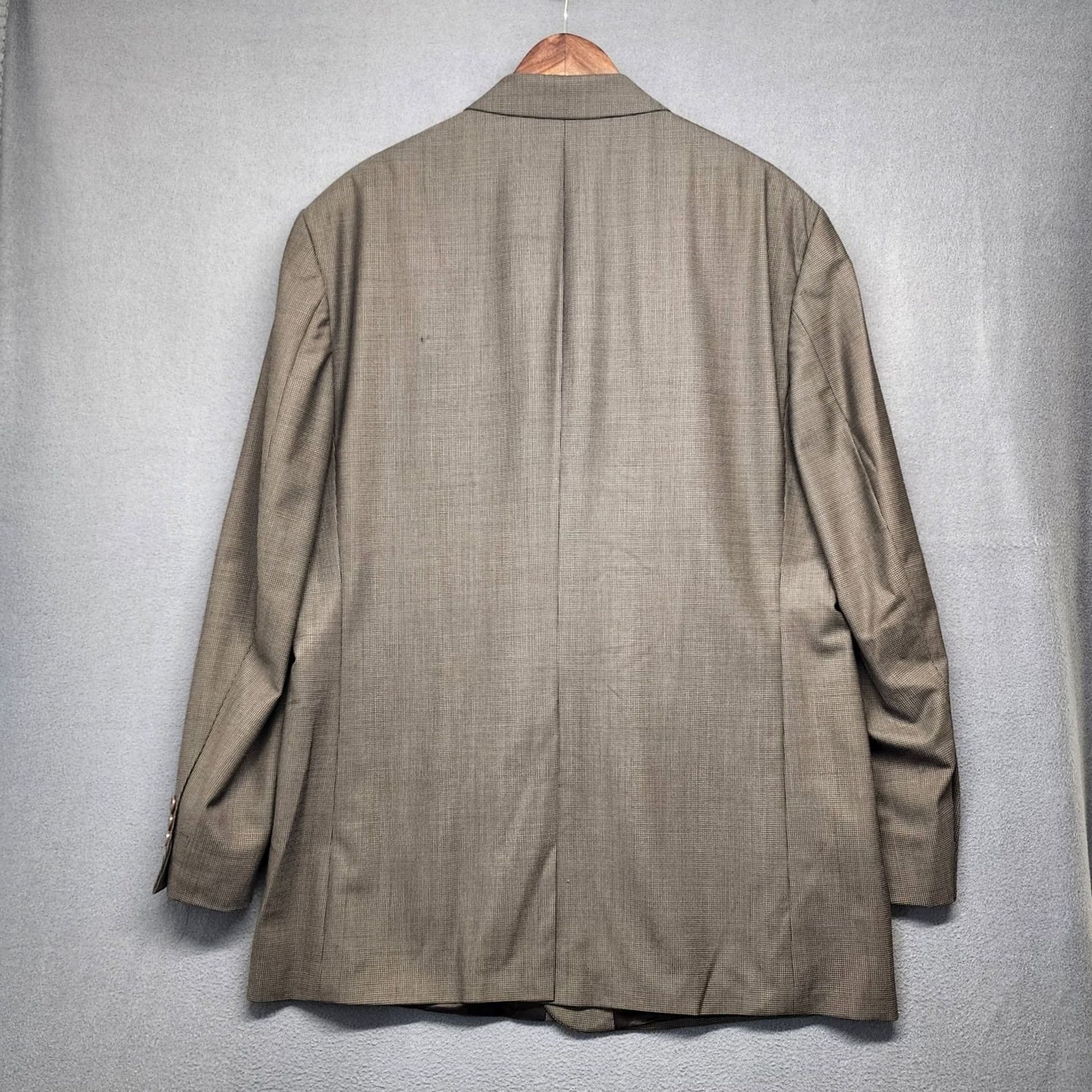 Brooks Brothers VINTAGE Brooks Brothers 346 Blazer Sport Coat Wool Stretch Brown 48L Big & Tall Men Mens Tiny Flaw Size 48R - 2 Thumbnail