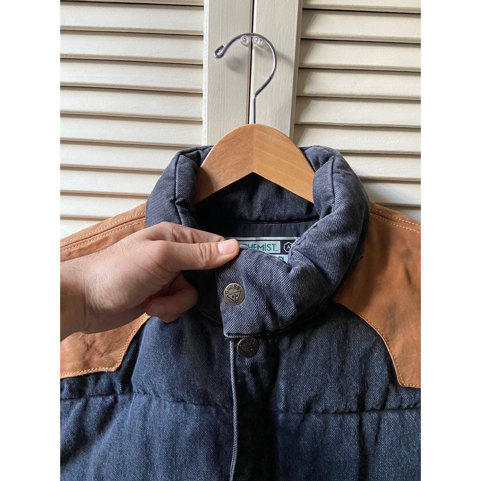 Alchemist × Guess RARE Alchemist Guess Jean Octopus Puffer Vest Jacket Leather Size US M / EU 48-50 / 2 - 3 Thumbnail