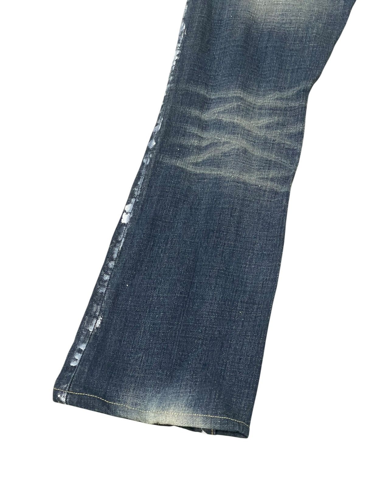 Japanese Brand Flare Jeans Semantic Design Faded Boot Cut 1🟦8 Size US 32 / EU 48 - 15 Thumbnail