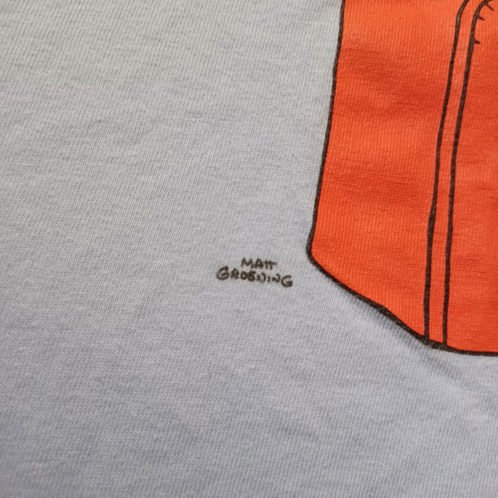 Vintage The Simpsons Graphic T Shirt Mens XL Blue Short Sleeve Sitting Couch Size US XL / EU 56 / 4 - 6 Thumbnail