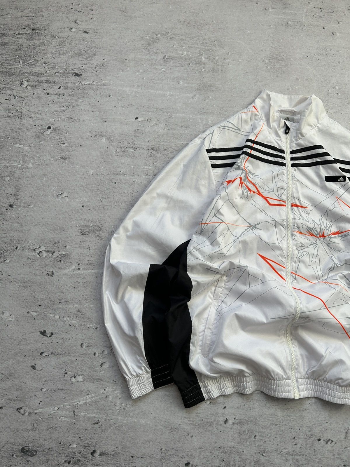 Adidas 💥Vintage Adidas Track Jacket Drill Nylon Oversized Y2k Swag💥 Size US L / EU 52-54 / 3 - 4 Thumbnail