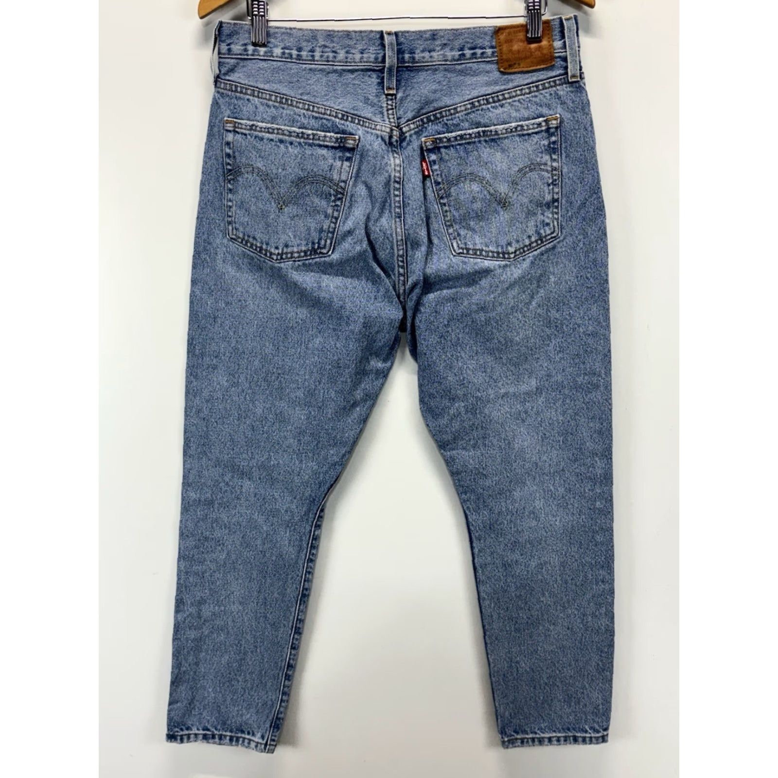 Levi's Levi's 501 Premium Straight Jeans Womens 31x28 Blue Denim Distres Button Fly 100% Cotton Pockets Size 31" - 5 Thumbnail