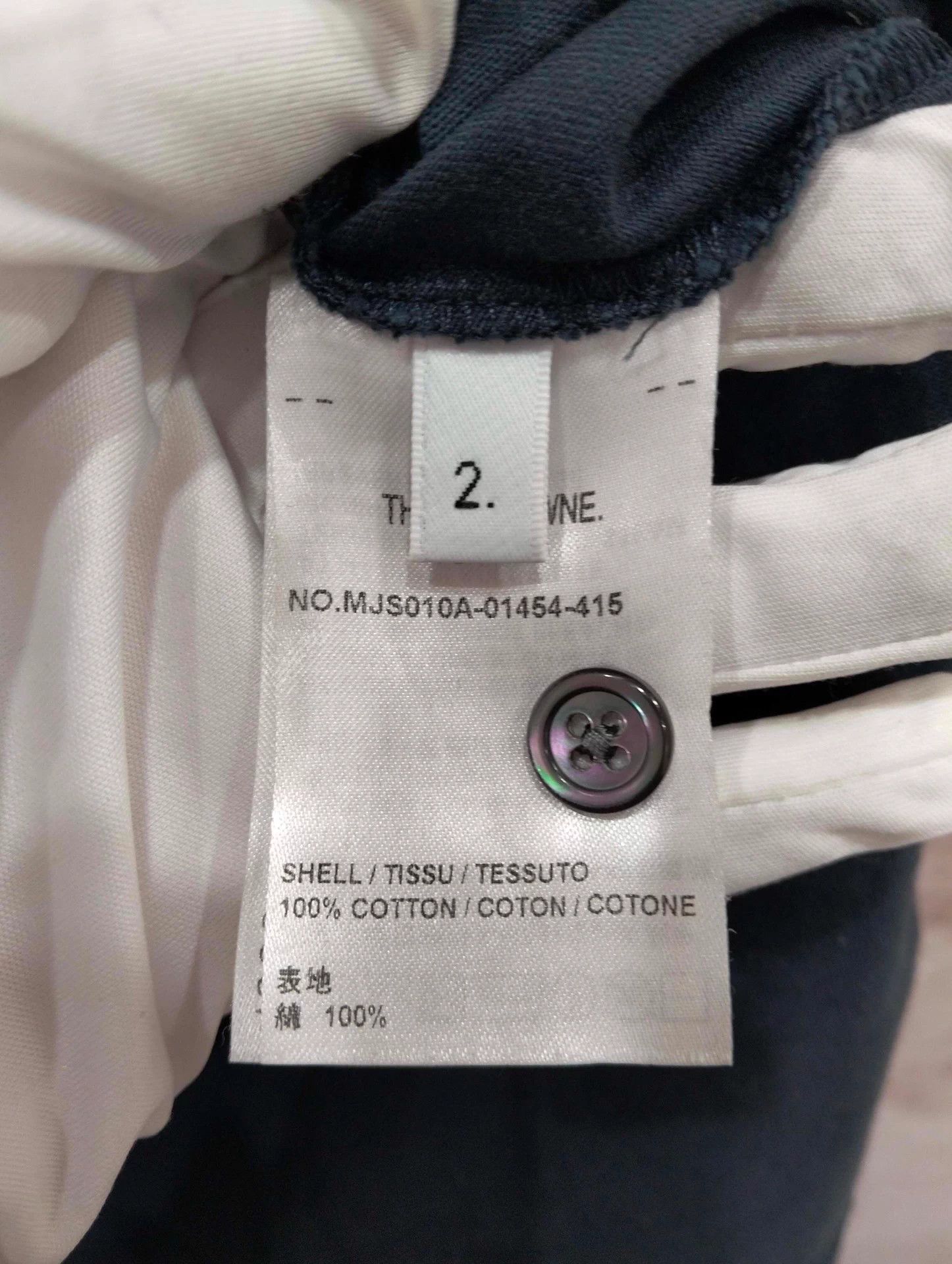 Thom Browne THOM BROWNE Navy Blue Short Sleeve Tee Size 2 Size US M / EU 48-50 / 2 - 6 Thumbnail