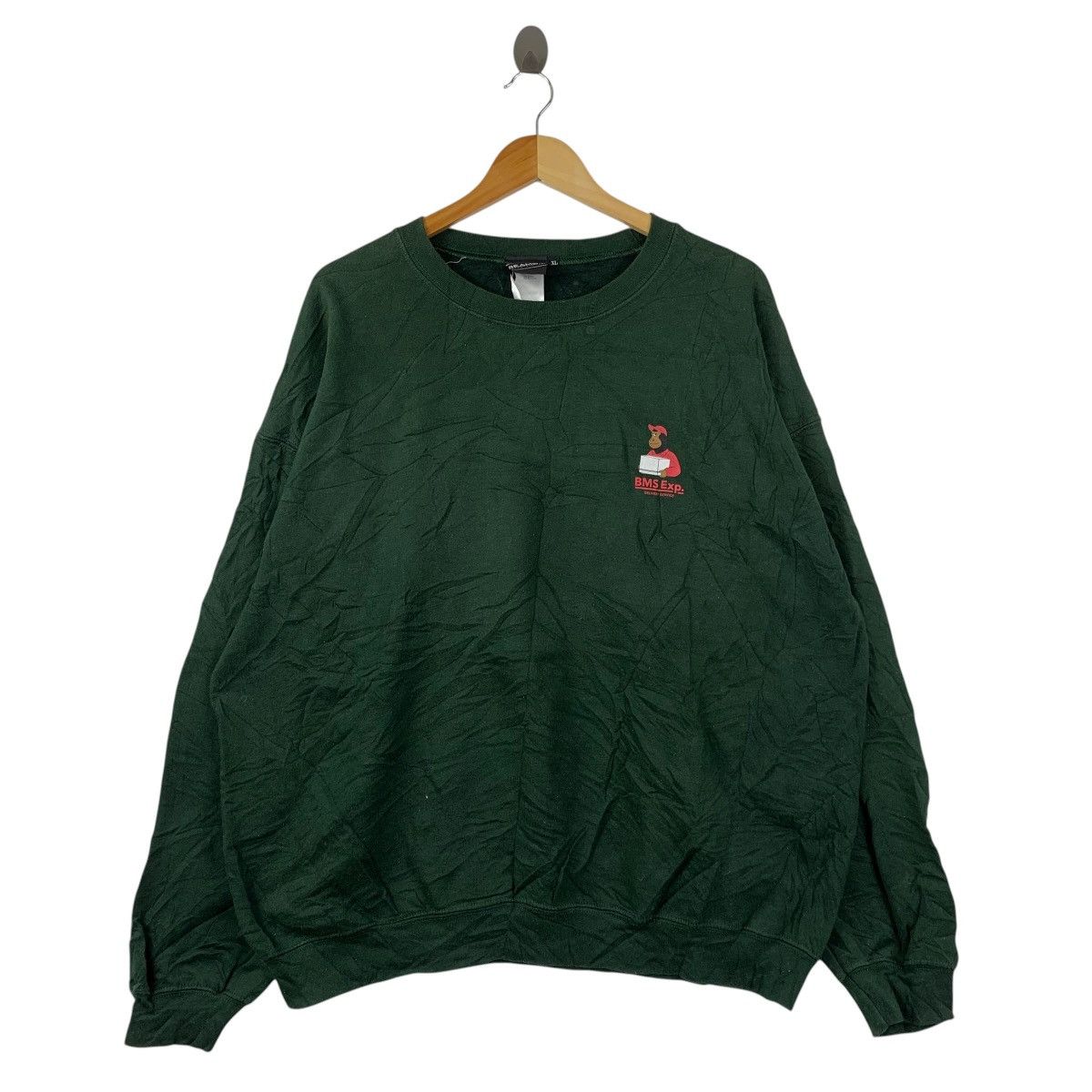 BEAMS T PLUS “BMS Exp. Delivery Service” Sweatshirt Green
