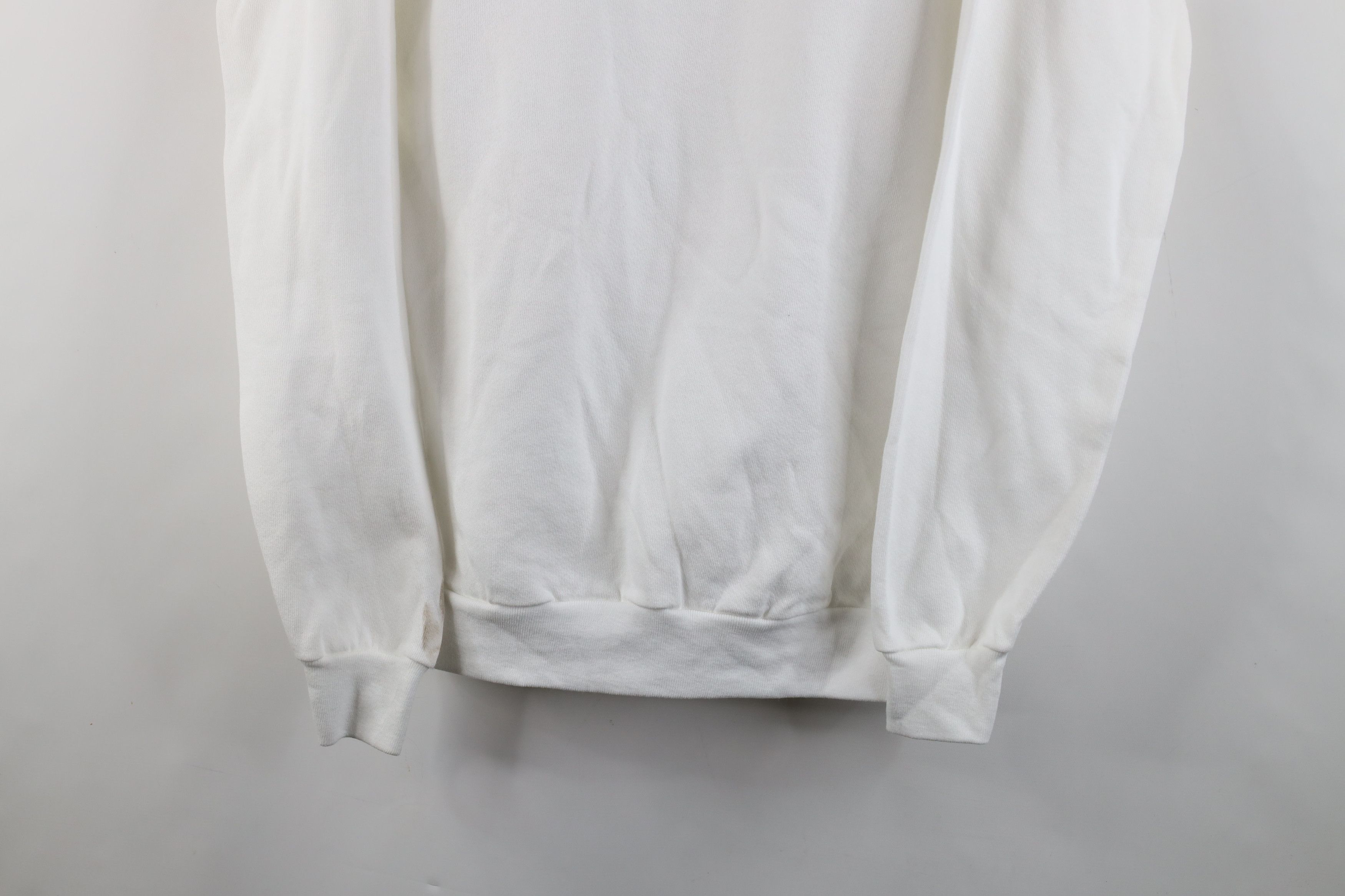 Vintage Vintage 90s Streetwear Blank Crewneck Sweatshirt White USA Size US M / EU 48-50 / 2 - 3 Thumbnail