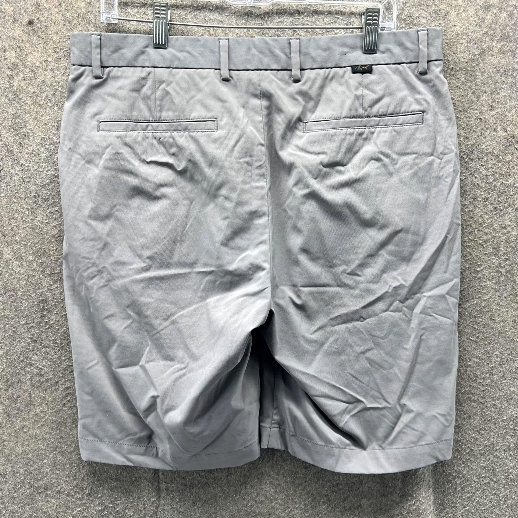 Vintage Greg Norman Shorts Mens 34 Gray Golf Chino Stretch Performance Flat Front Casual Pants Mens Adjusted for Golf Size US 34 / EU 50 - 2 Thumbnail