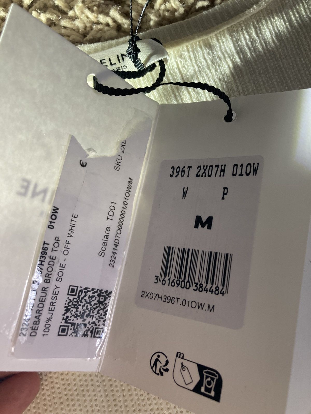 Celine × Hedi Slimane New AW23 Celine Silk Sequin Tank Top Cream 2023 Hedi Slimane Size US M / EU 48-50 / 2 - 5 Thumbnail