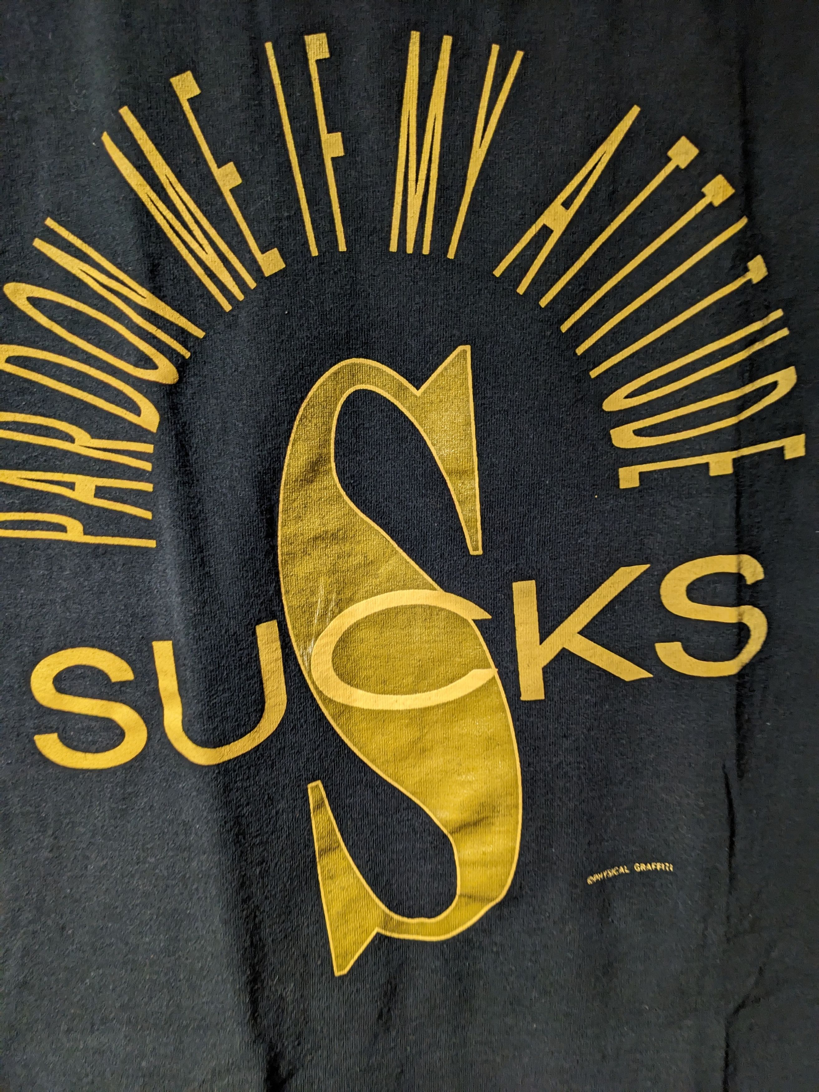 Vintage × WWE × WWF Vintage 90s Pardon me if my Attitude Sucks WWE Gen X T-Shirt Size US L / EU 52-54 / 3 - 2 Thumbnail