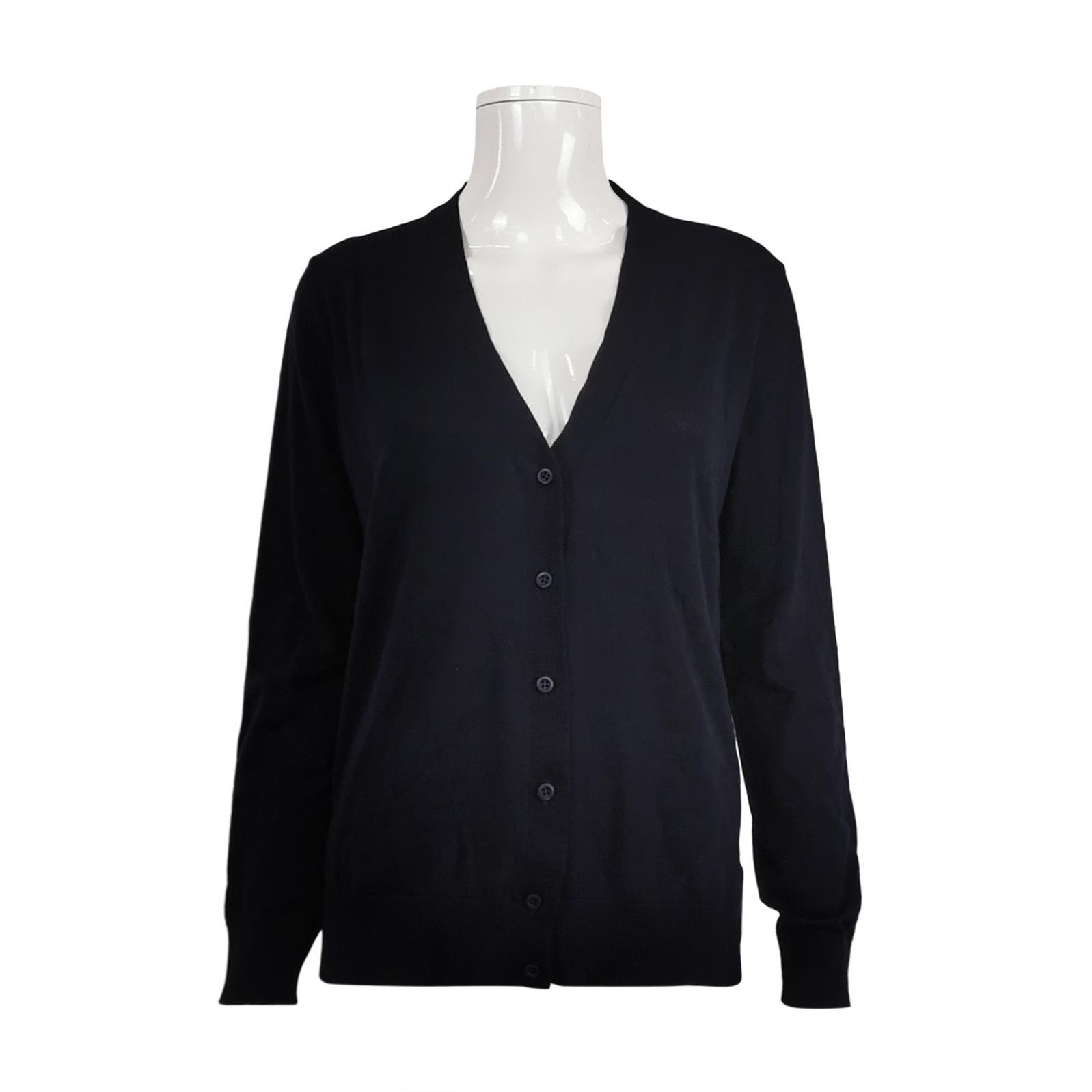 Prada Prada V-Neck Wool Cardigan for Elegant Style 0089 Size L / US 10 / IT 46 - 1 Thumbnail