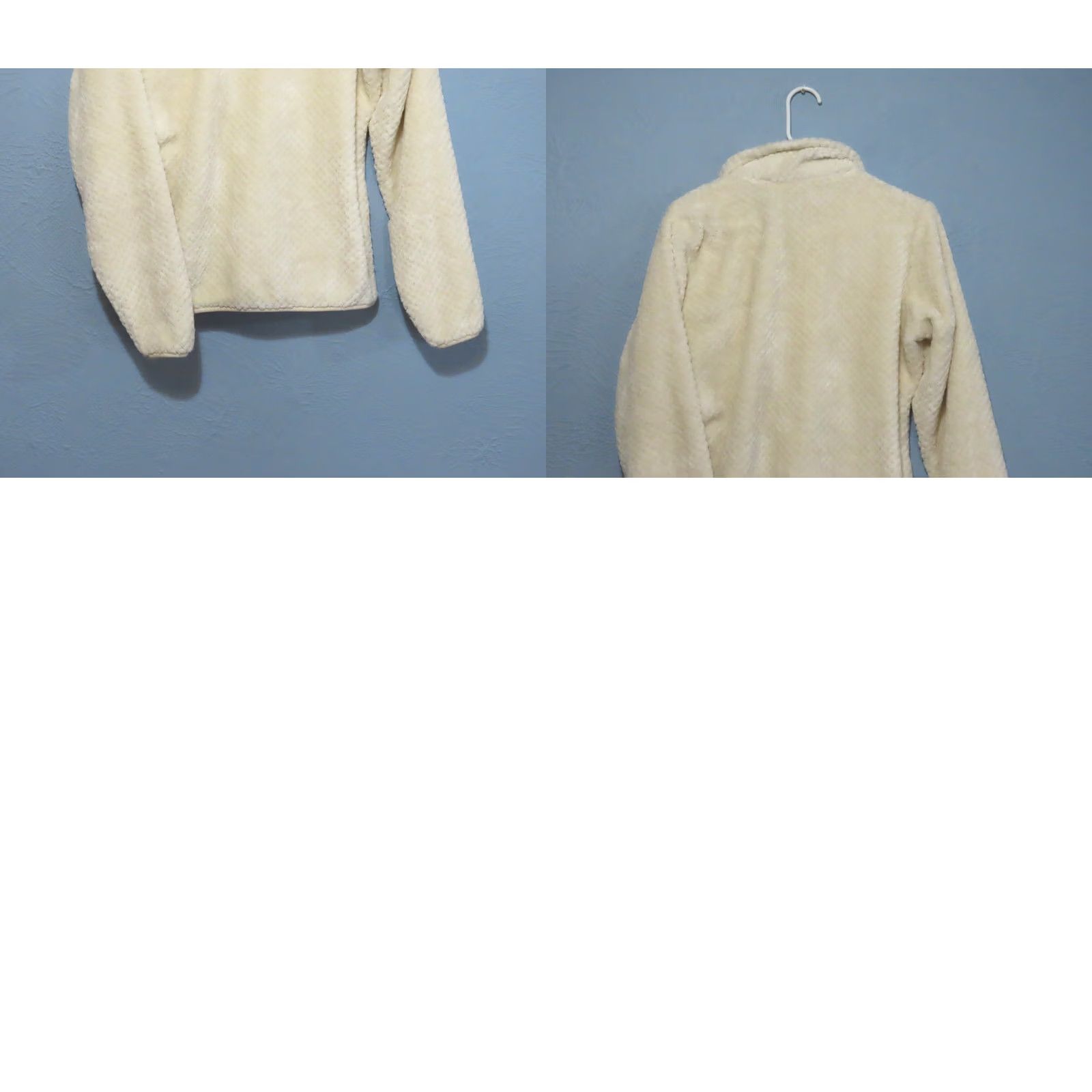 Vintage Columbia Women's M Fire Side 1/4 Zip Sherpa Fleece Chalk White Shirt Womens Regular Mock Neck Long Sleeve Knit Sweatshirt Size M / US 6-8 / IT 42-44 - 8 Thumbnail