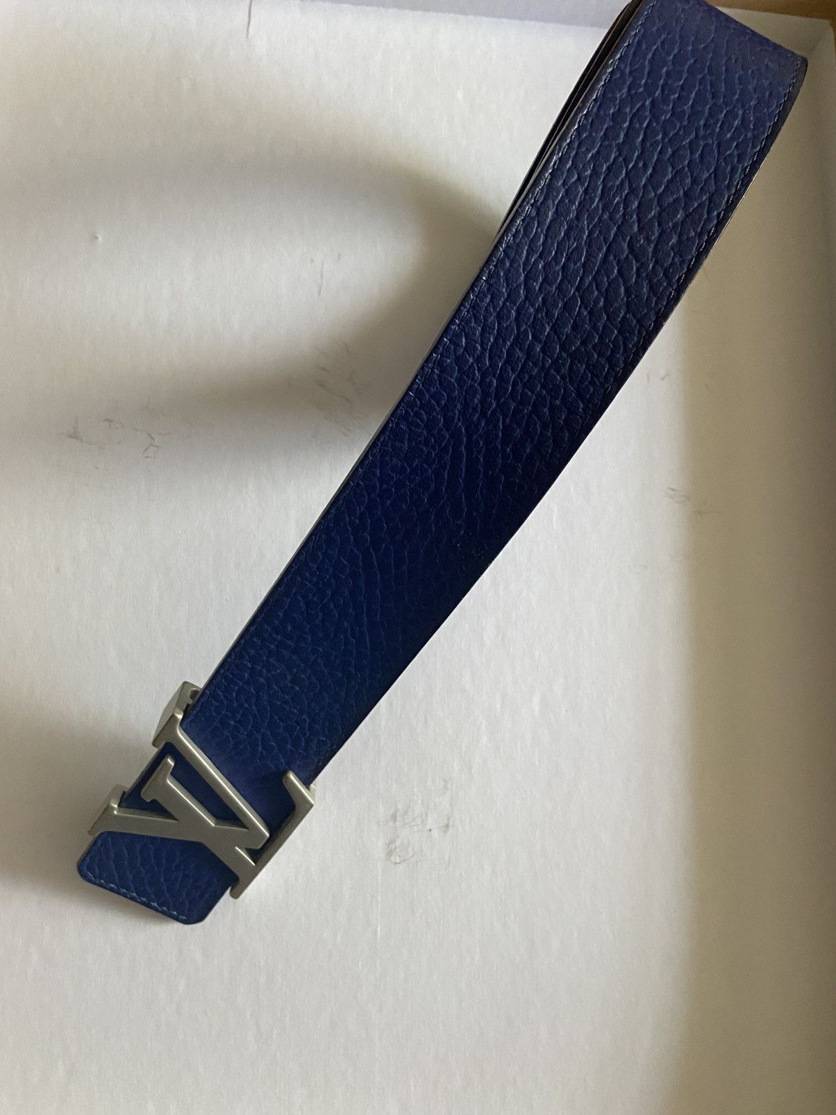 Louis Vuitton Louis Vuitton Mens Blue/Silver Belt Fits 32-34 Size 34 - 2 Thumbnail