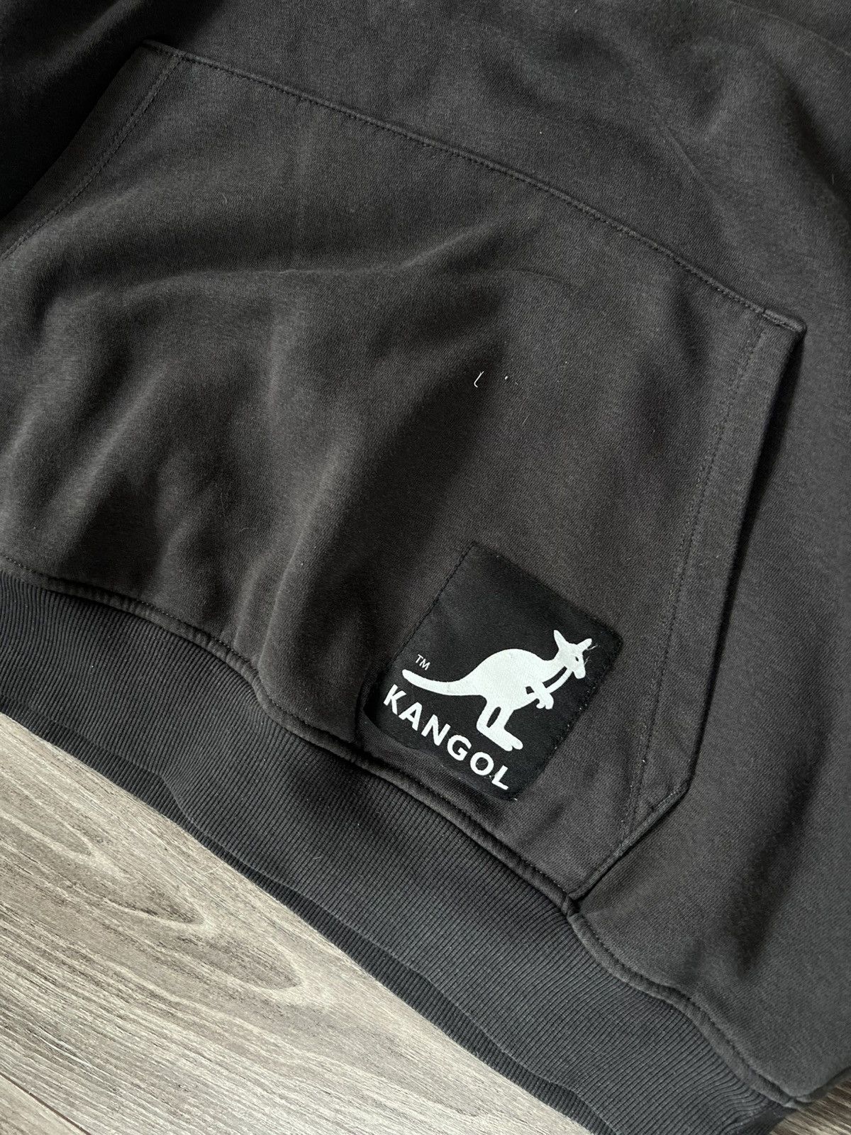 Designer ‼️Rare Oversized Big Logo Kangol x H&M Distressed Hoodie‼️ Size US M / EU 48-50 / 2 - 15 Thumbnail