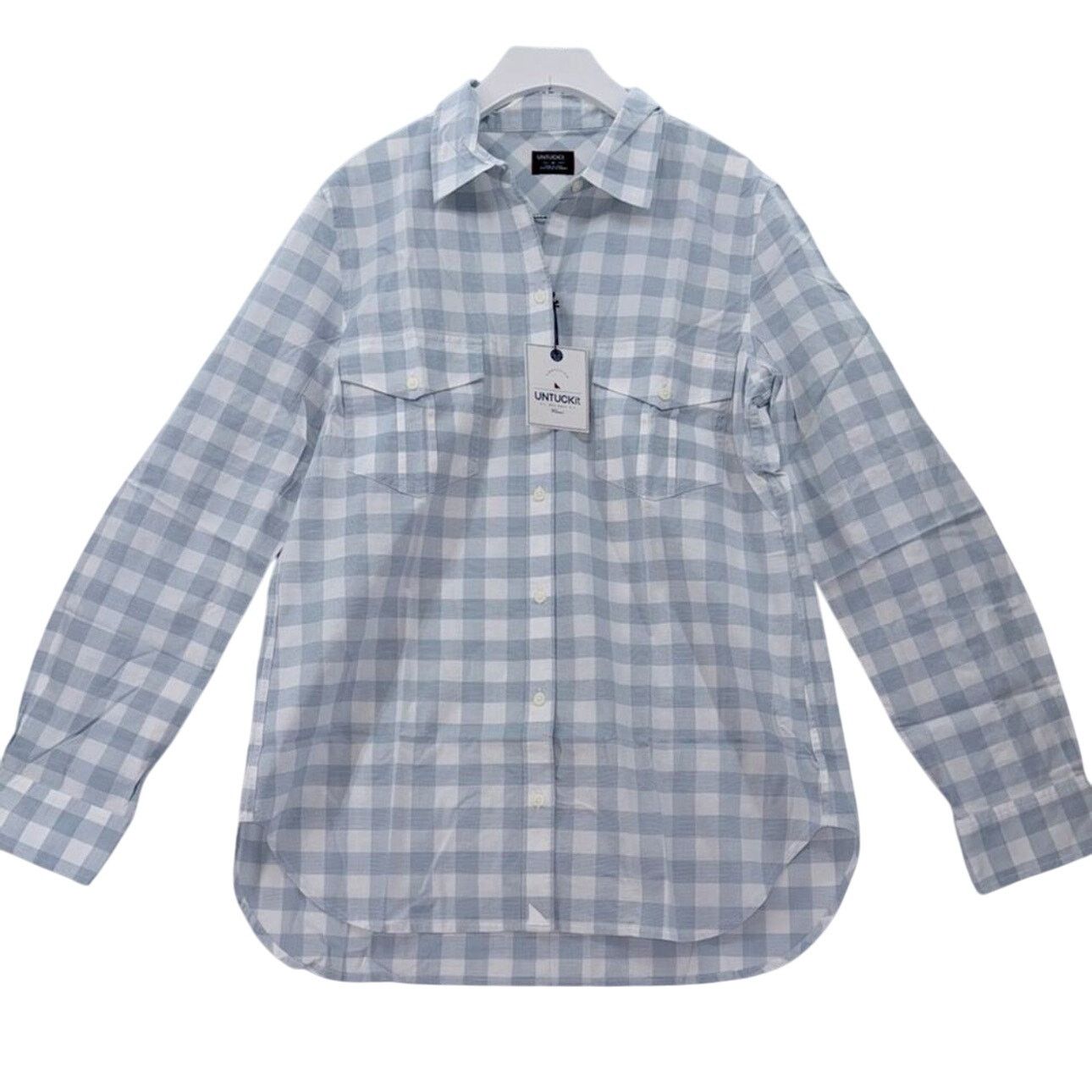 UNTUCKit UNTUCKit Santa Marzi Button-Up Shirt Size 6 | New Blue Size M / US 6-8 / IT 42-44 - 3 Thumbnail