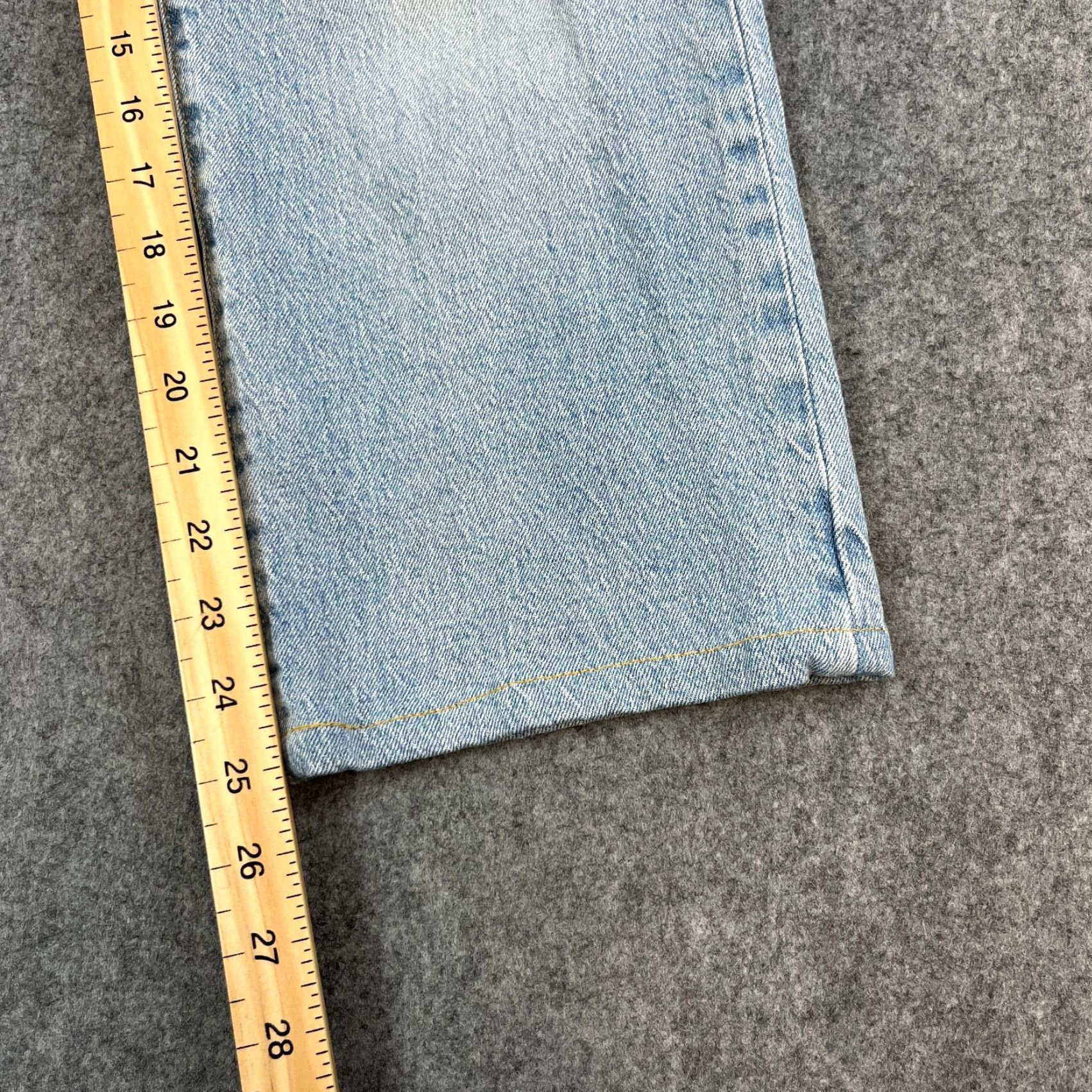 Levi's Levi's Womens Jeans Ribcage Straight 24 25 UK 4 Cropped Light Wash Blue Stretch Jeans Reflecting Vintage? No - Regular Rise High Rise? Size 27" / US 4 / IT 40 - 4 Thumbnail