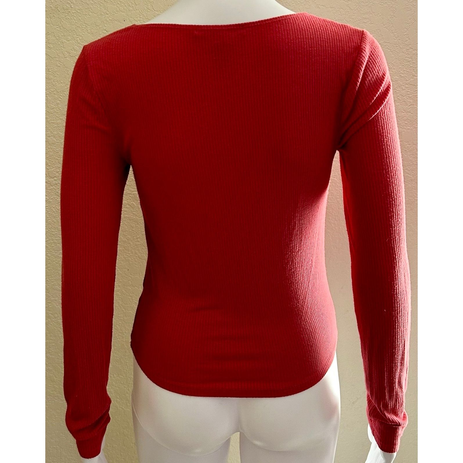 Forever 21 Forever 21 | Women's Square Neck Long Sleeve Top | Large Size L / US 10 / IT 46 - 2 Thumbnail